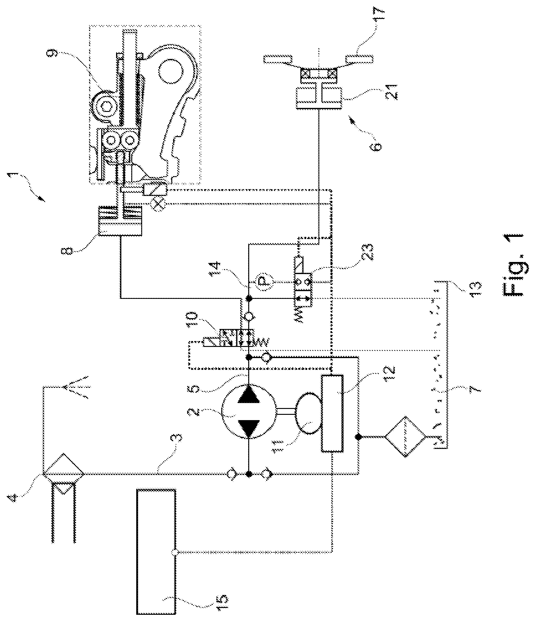 Patent US12351159 — Method for actively changing the frictional value of a hybrid disconnect clutch installed in a power train of a vehicle — Figure 1