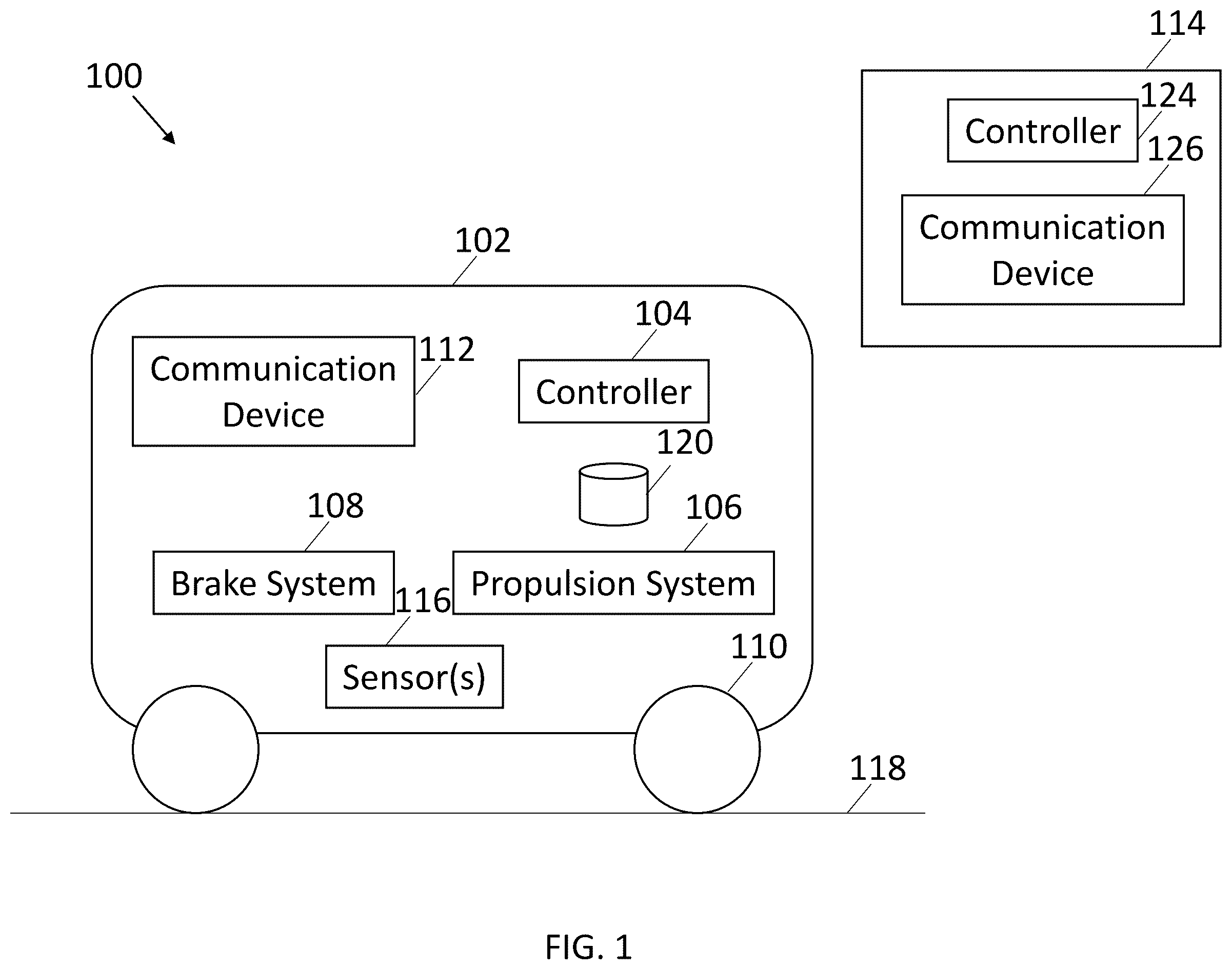 Patent US12351170 — Vehicle control system — Figure 1