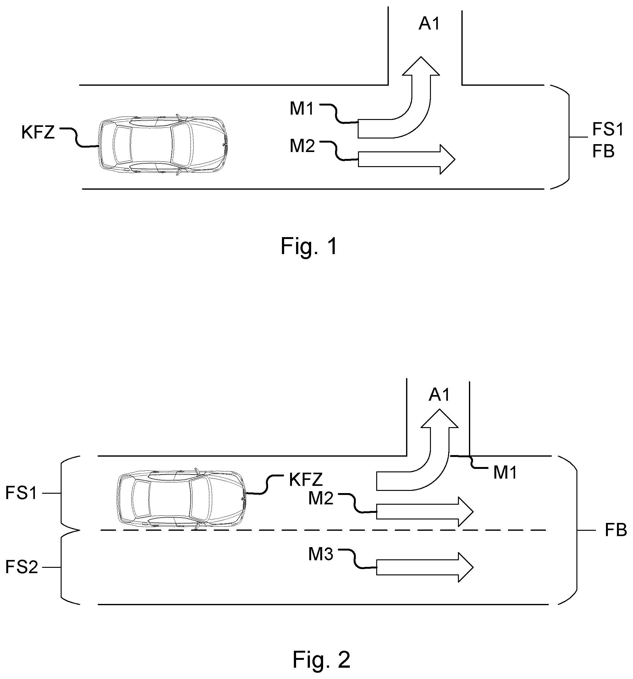 Patent US12351174 — Driver assistance system for the automated longitudinal guidance of a motor vehicle — Figure 1