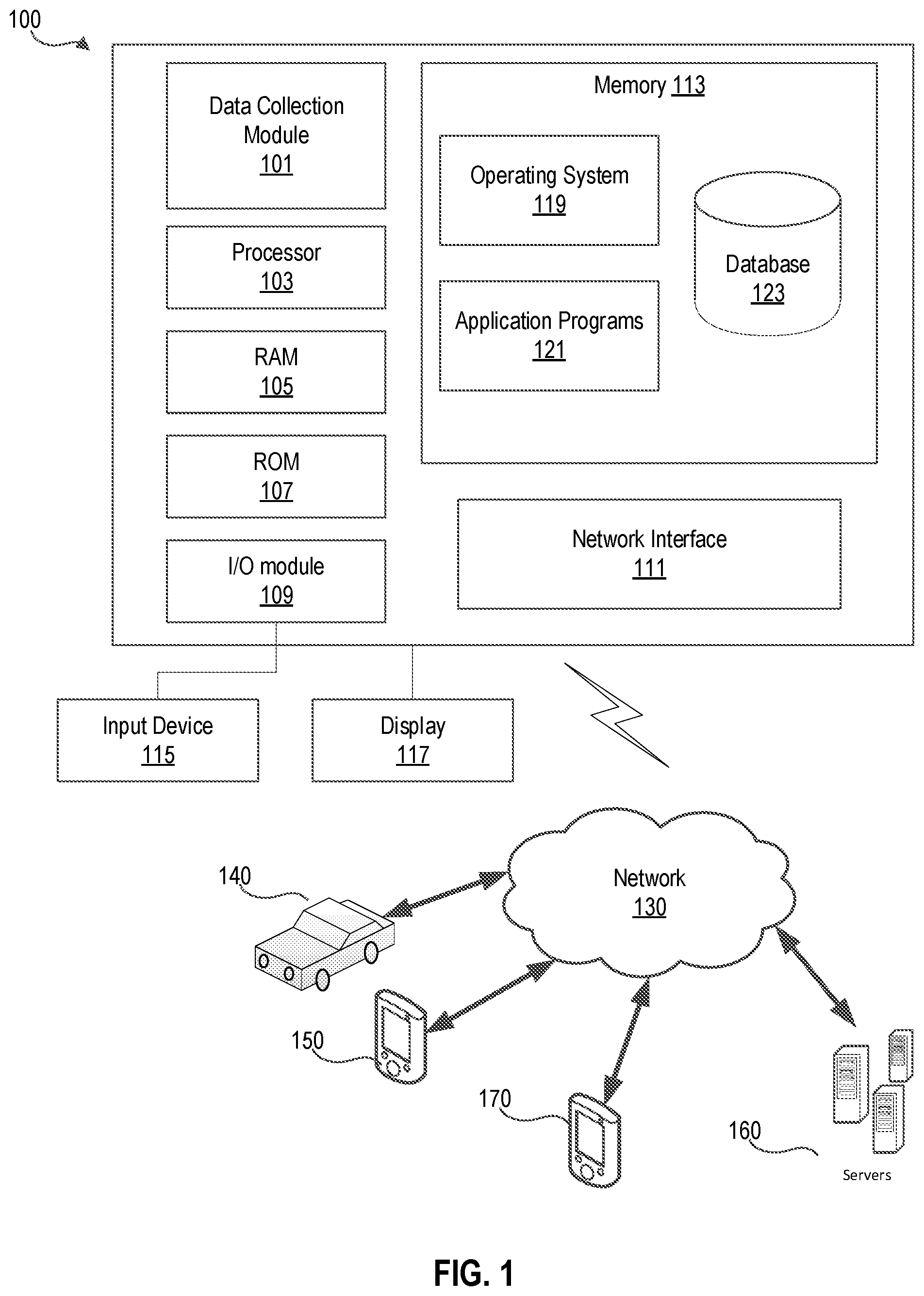 Patent US12351191 — Systems and methods for detecting vehicle mass changes — Figure 1