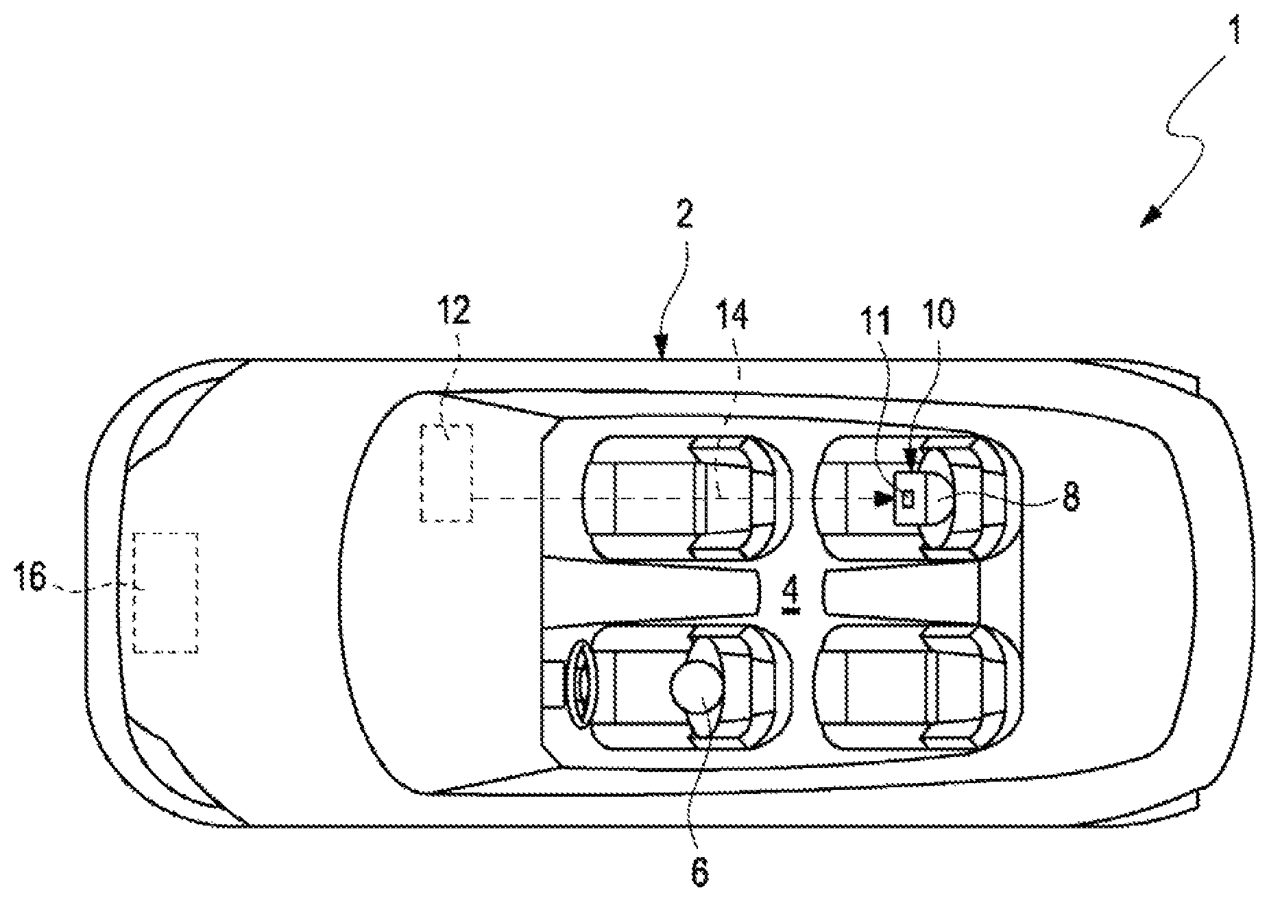 Patent US12351202 Figure 1 – Traffic situation-dependent control of a virtual reality device