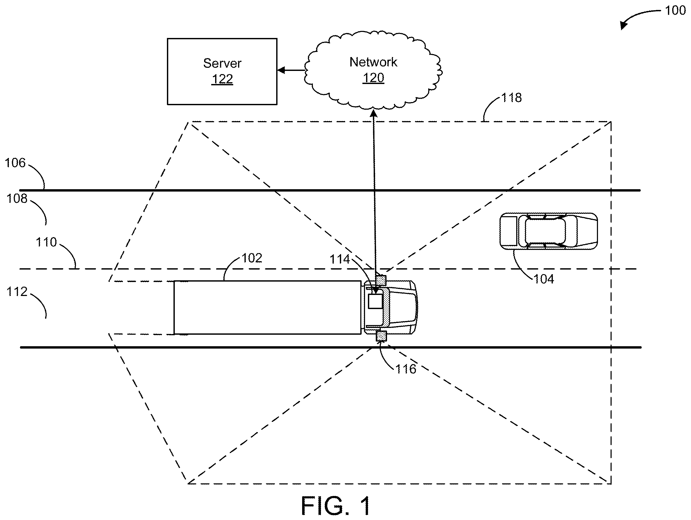 Patent US12351208 — Systems and methods of determining changes in pose of an autonomous vehicle — Figure 1