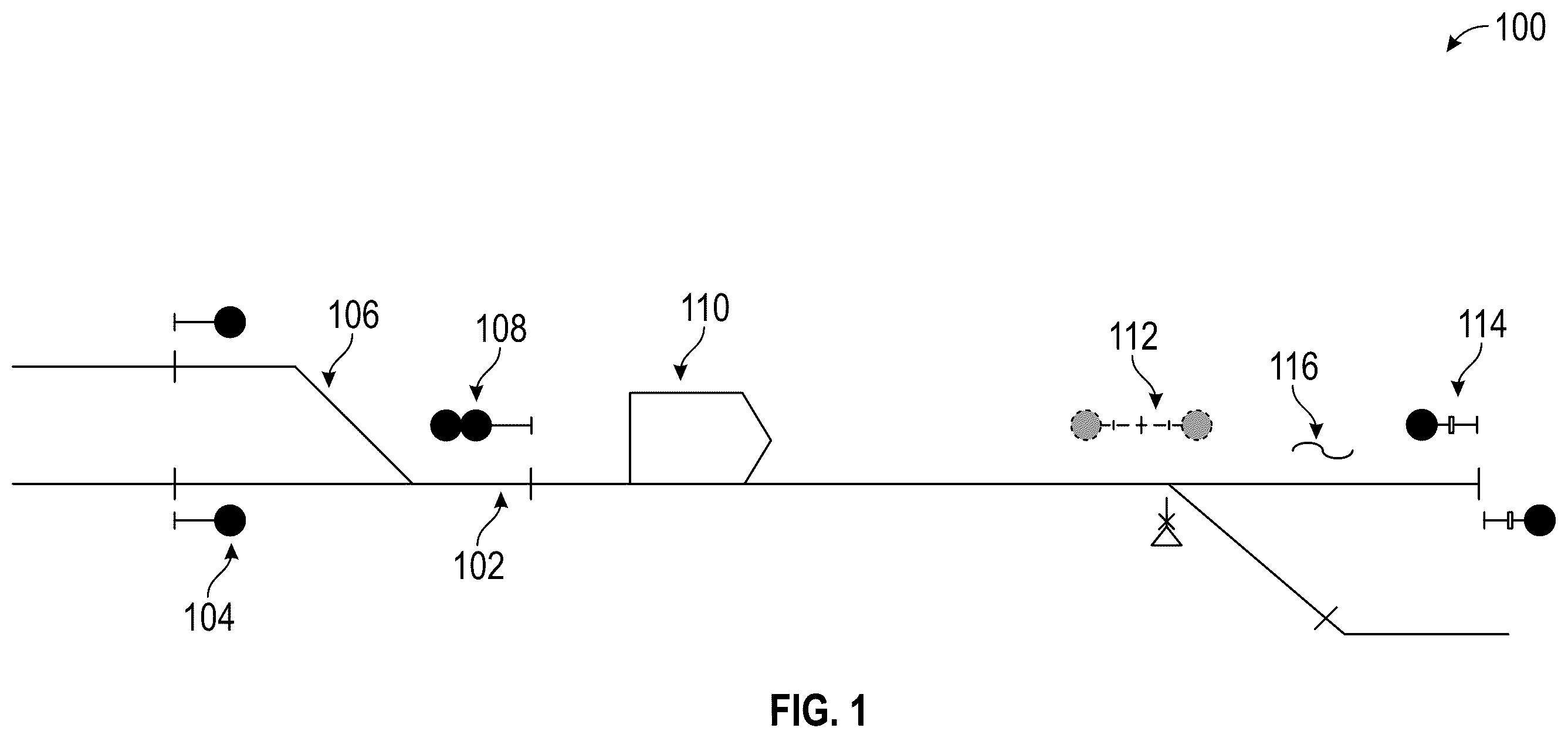 Patent US12351219 — System and method for virtual approach signal restriction upgrade — Figure 1