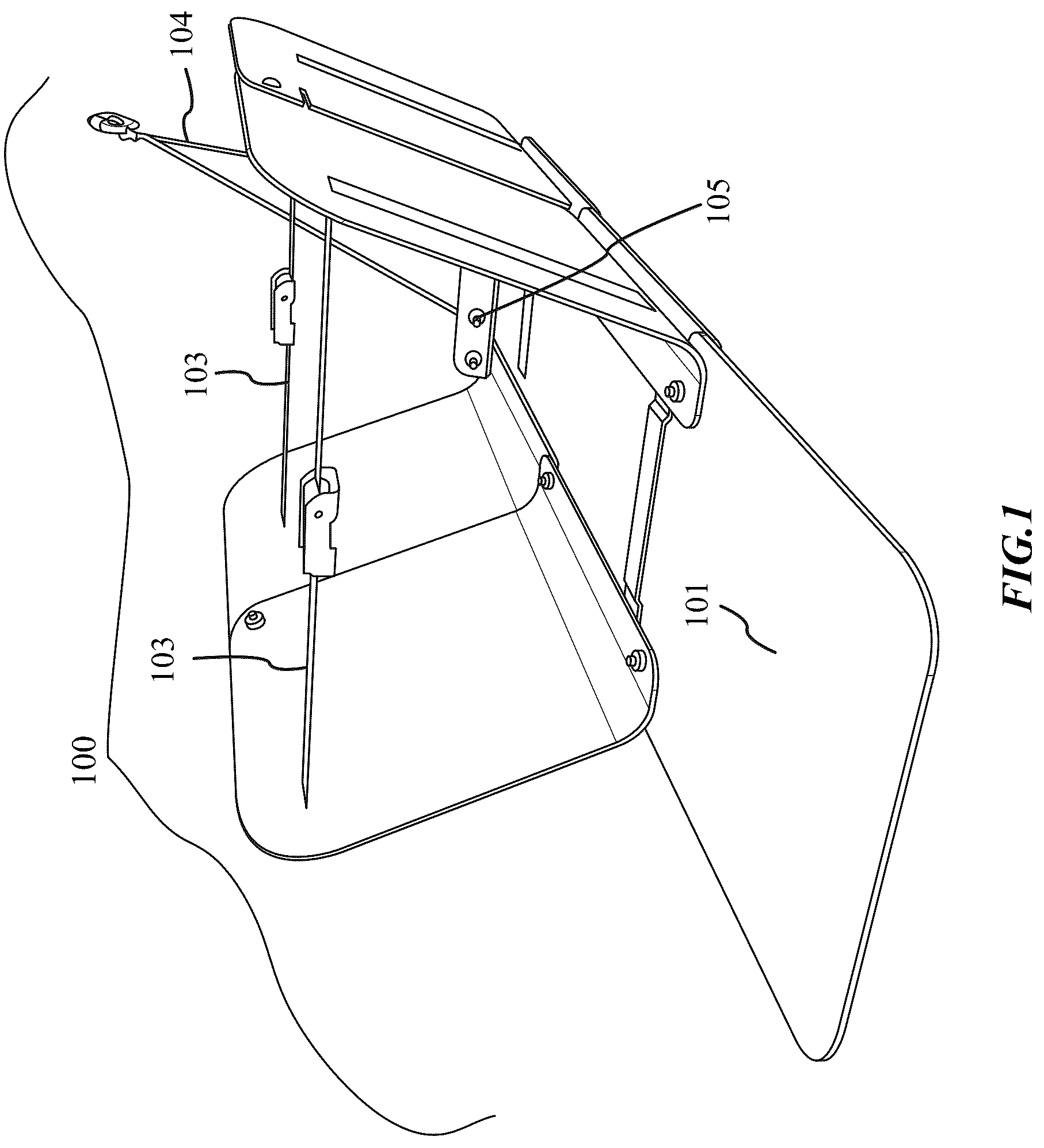 Patent US12351224 — Modular fish scale sled — Figure 1