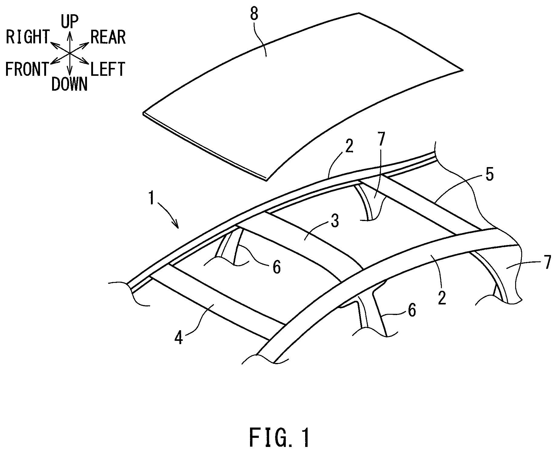 Patent US12351241 — Vehicle strengthening member — Figure 1