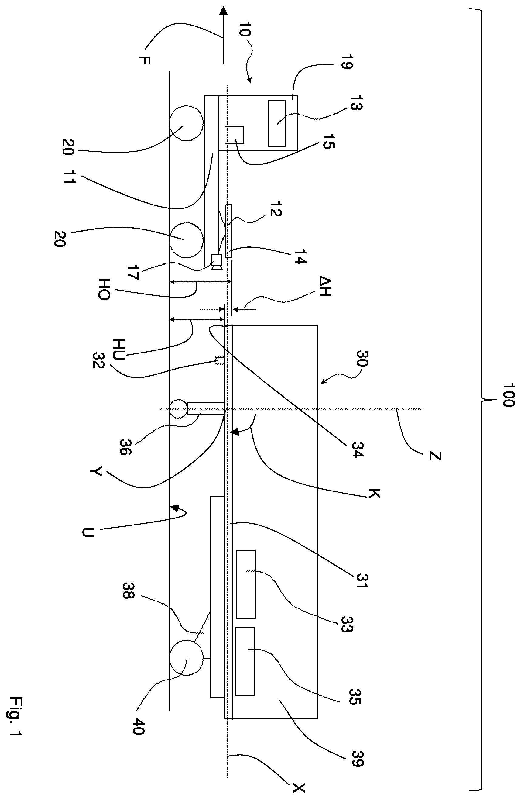 Patent US12351256 — Method for coupling a tractor with a semi-trailer and a semi-truck with a tractor and a semi-trailer — Figure 1