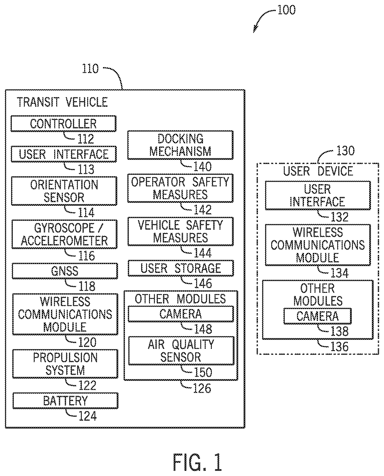 Patent US12351262 — Micromobility transit vehicle cable lock assembly systems and methods — Figure 1