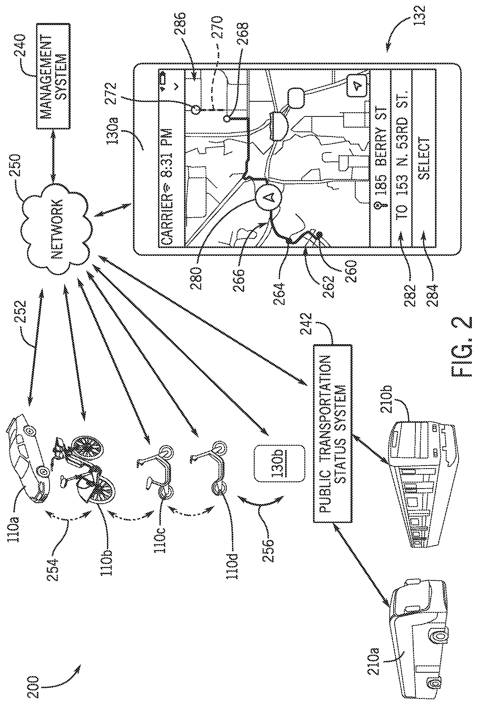 Patent US12351262 Figure 2 – Micromobility transit vehicle cable lock assembly systems and methods