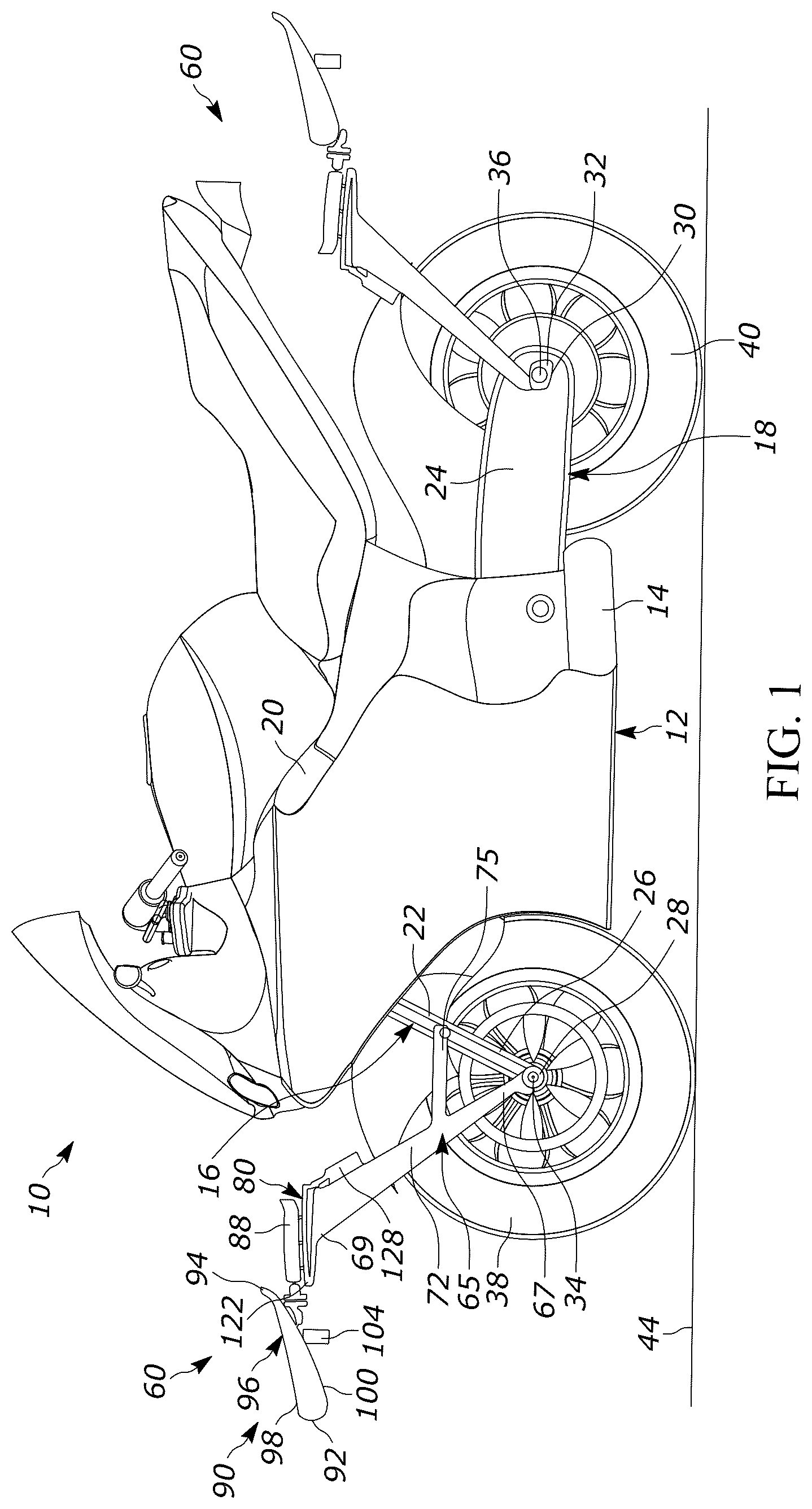 Patent US12351264 — System for creating downforce on a wheeled vehicle — Figure 1