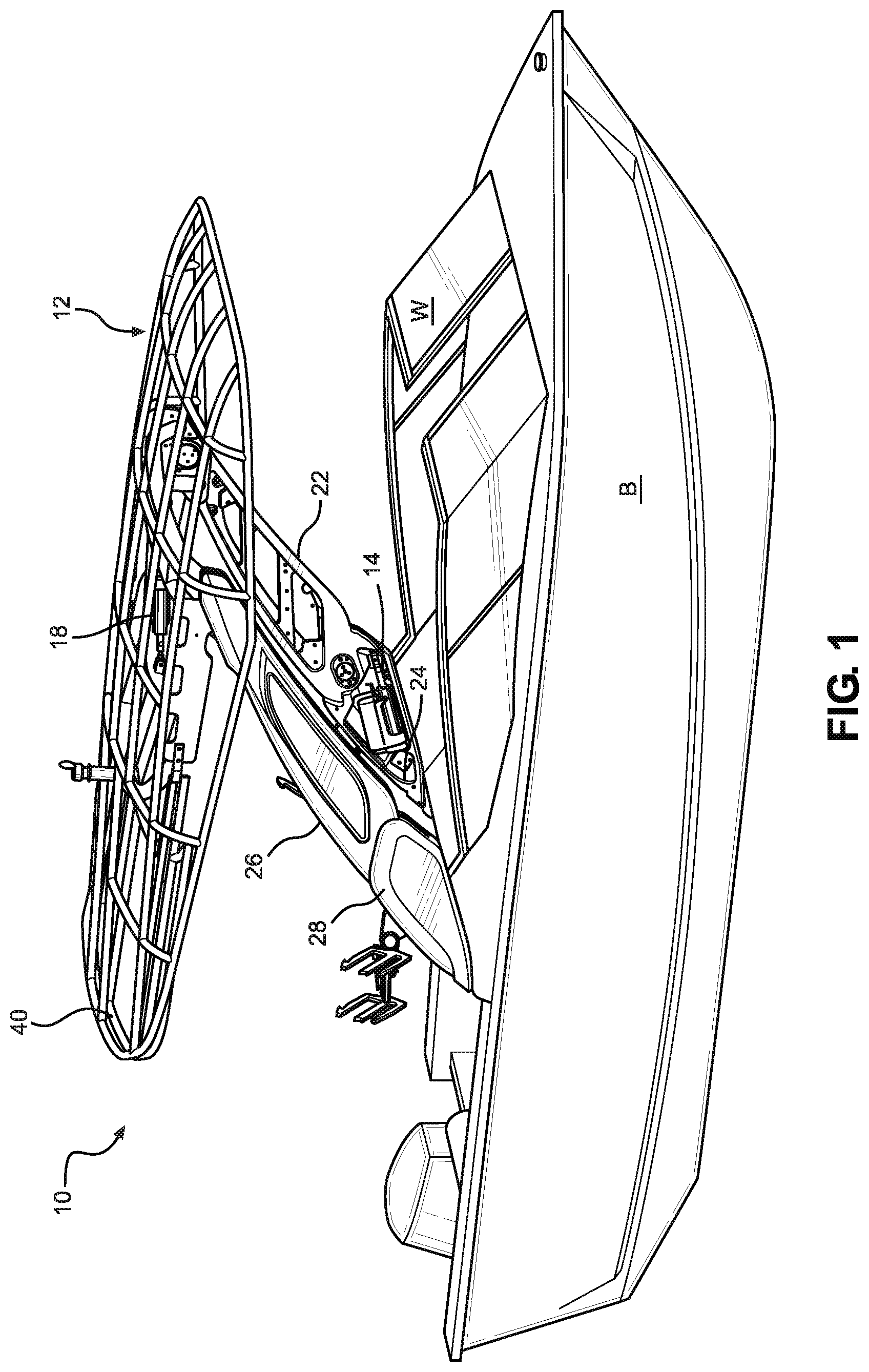 Patent US12351273 — Tower with electric actuators — Figure 1
