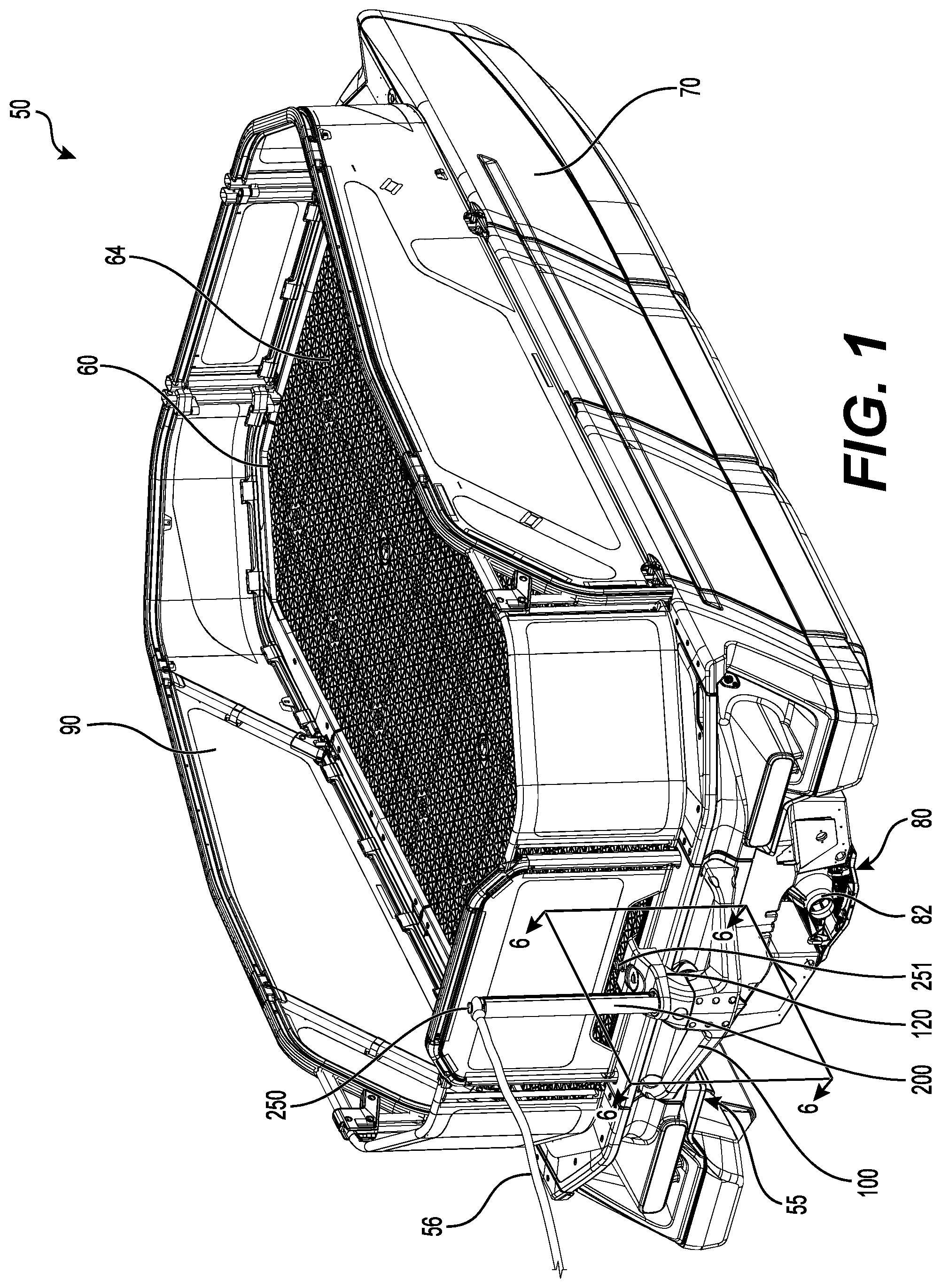 Patent US12351276 — Tow attachment, tow pylon assembly and watercraft having same — Figure 1