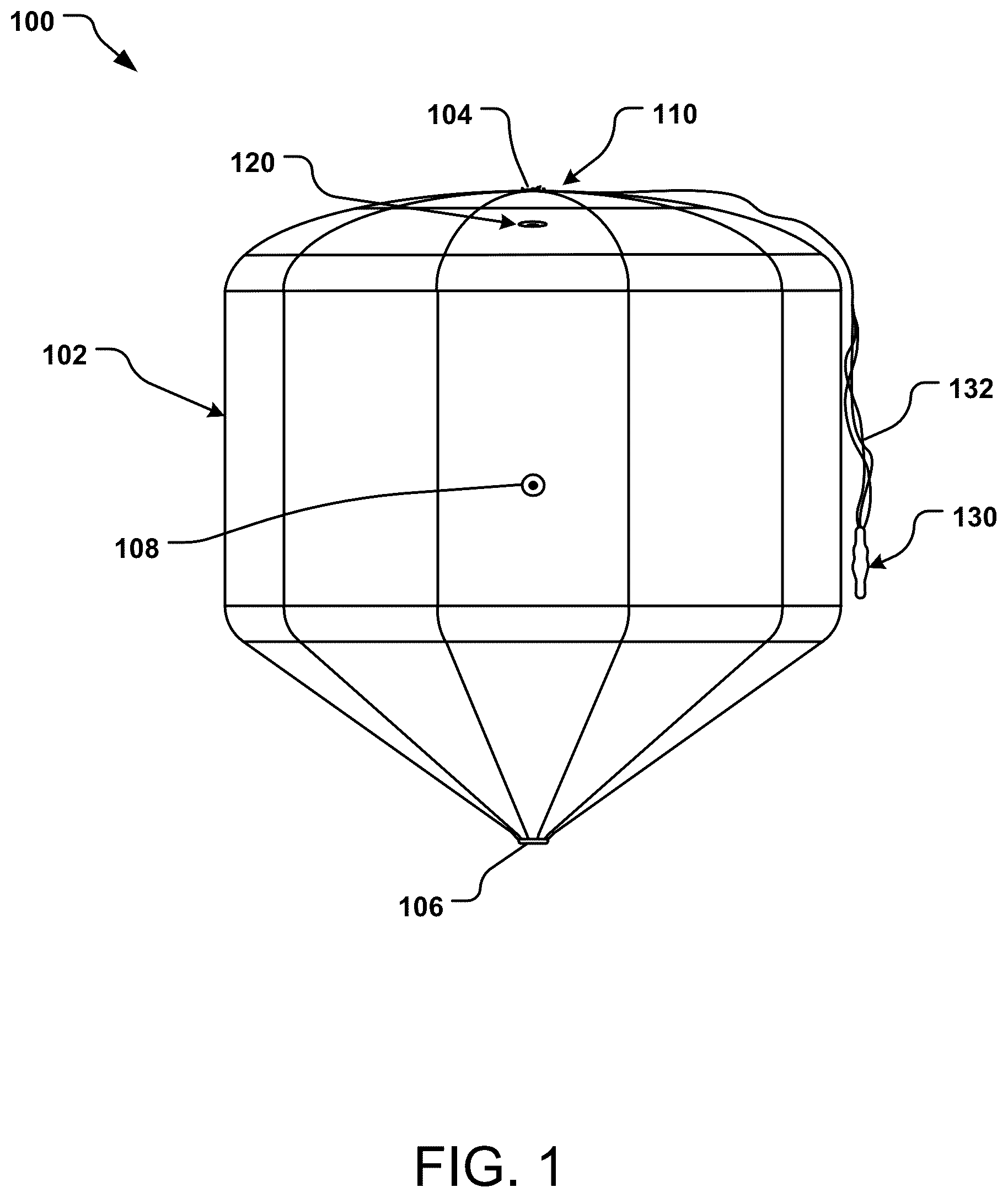 Patent US12351291 — High-reliability flight termination system for balloon systems — Figure 1