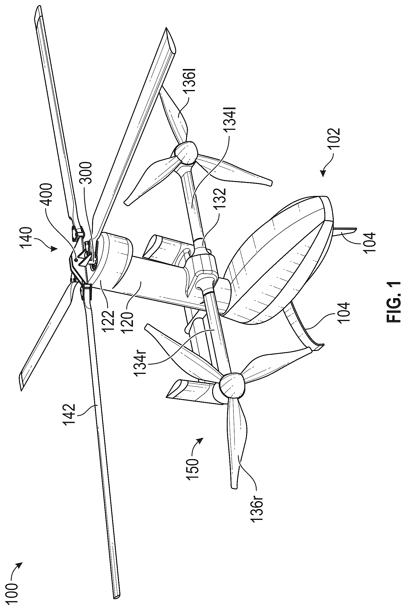 Patent US12351301 — Blade pitch detection for an aerial vehicle — Figure 1