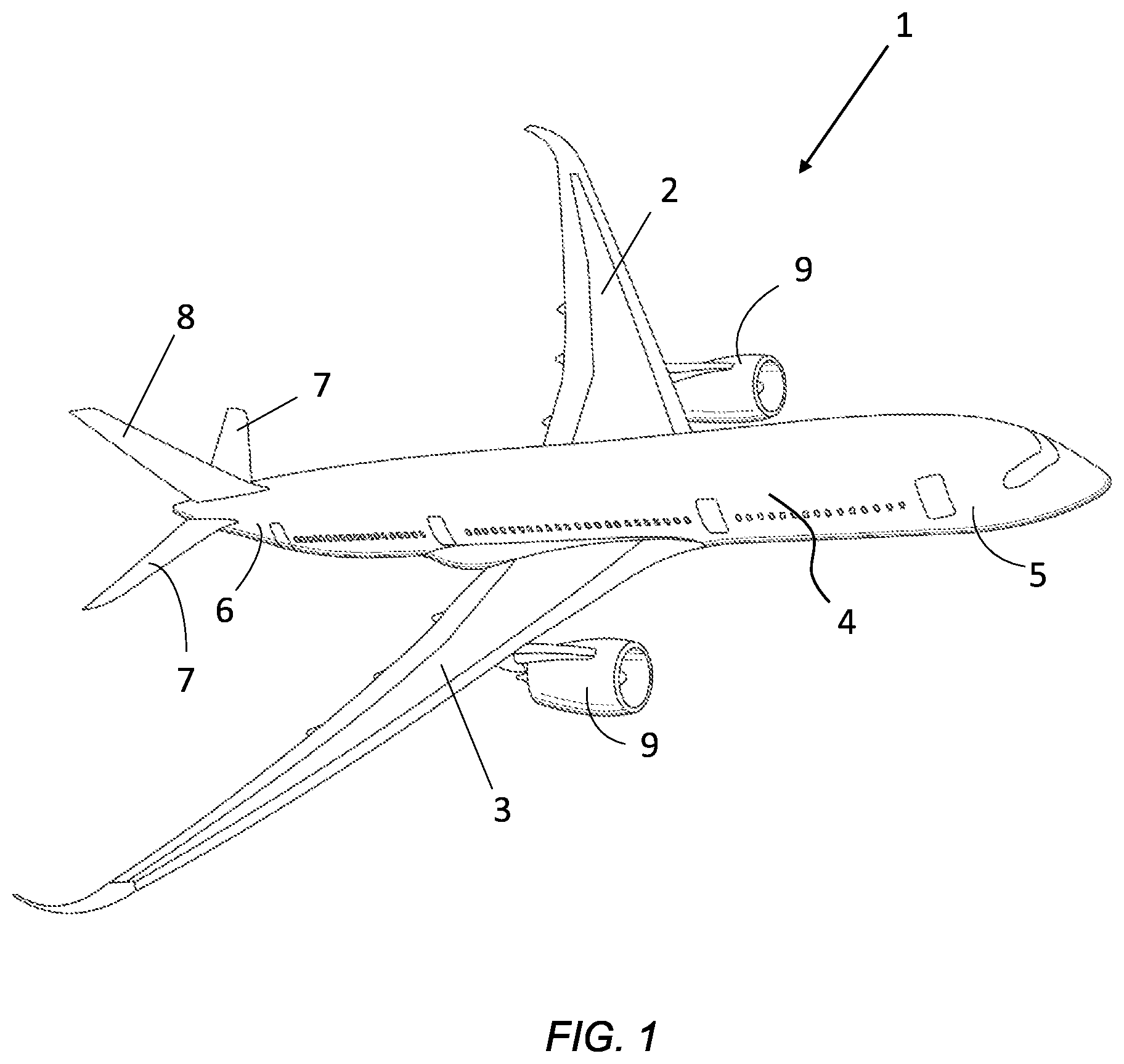 Patent US12351304 Figure 1 – Wing-box structure