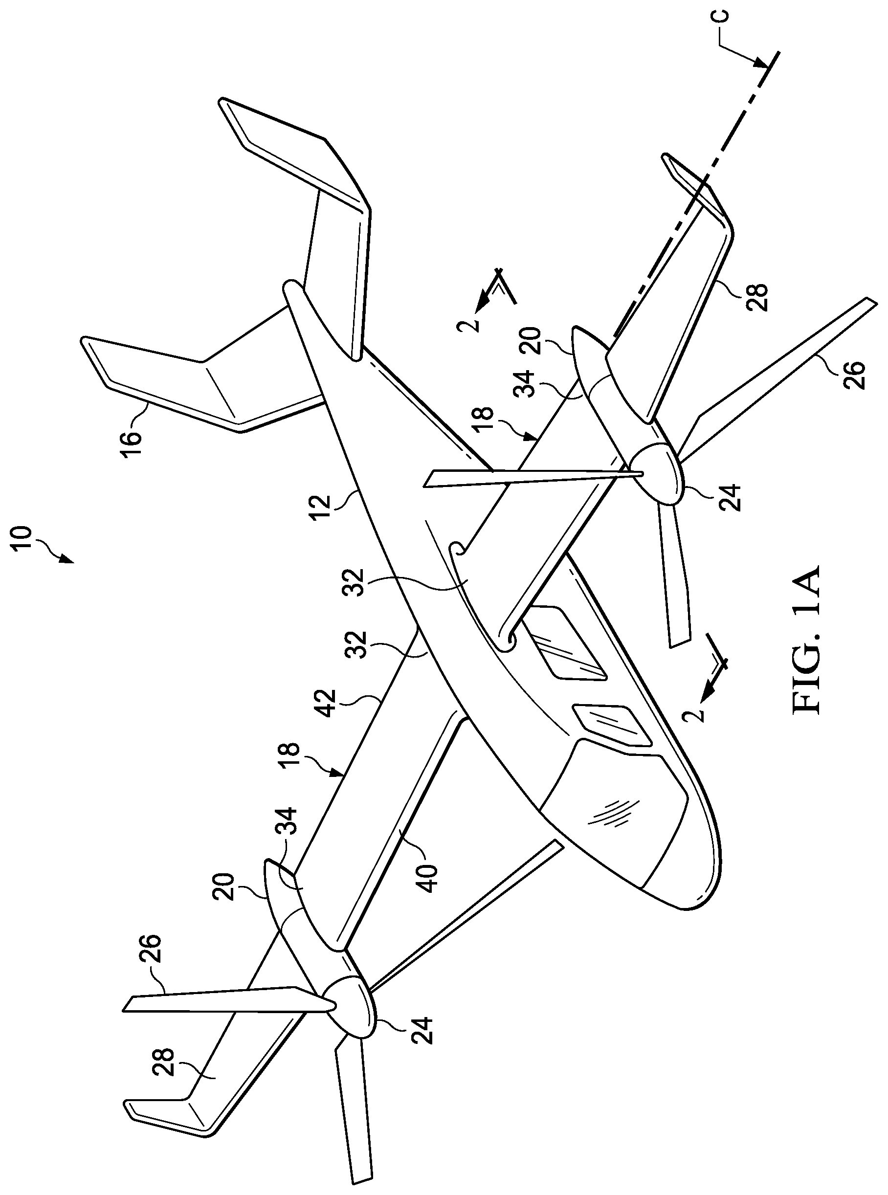 Patent US12351306 — Wing design for removable battery — Figure 1