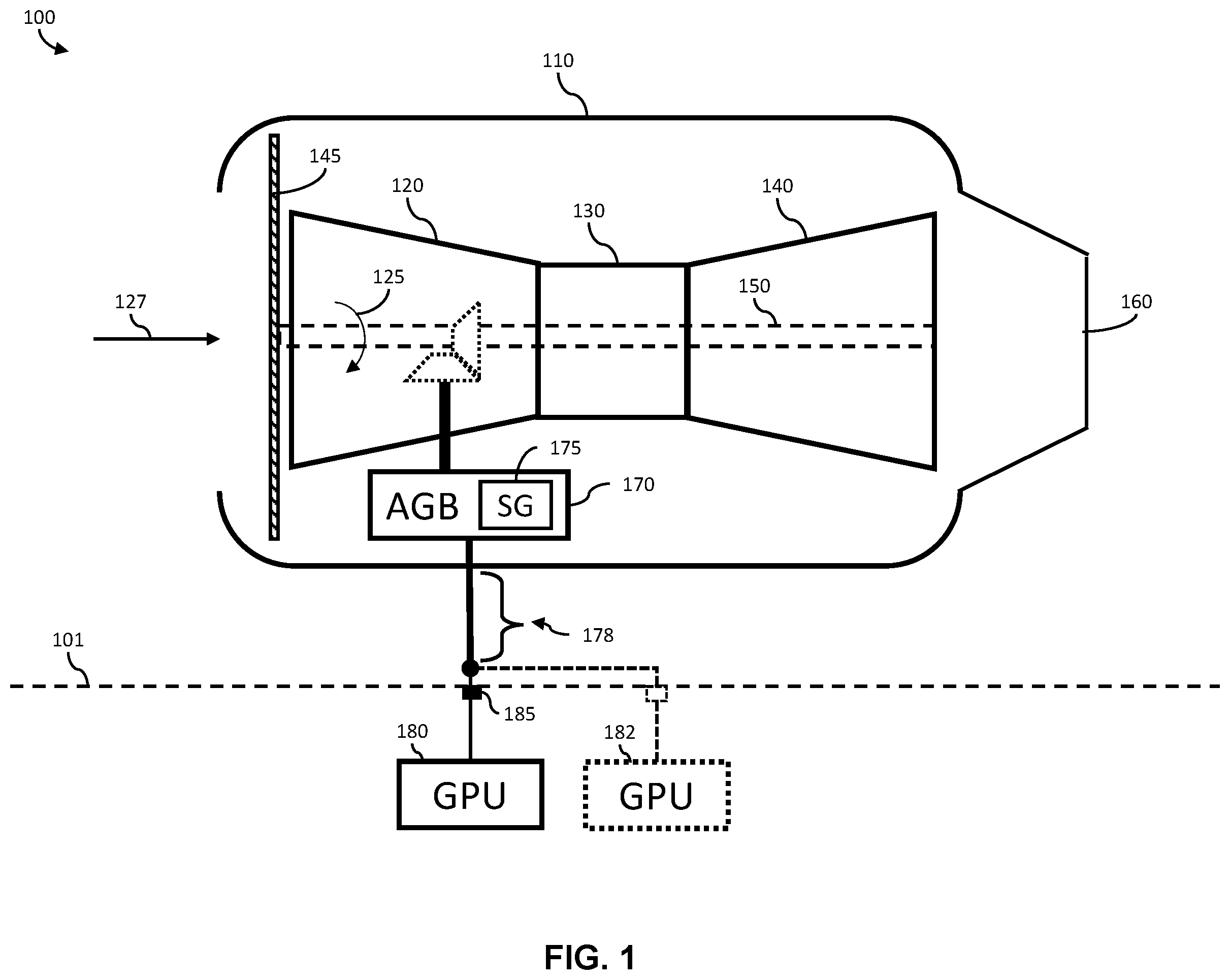 Patent US12351338 — Systems and methods for synchronizing ground power units — Figure 1