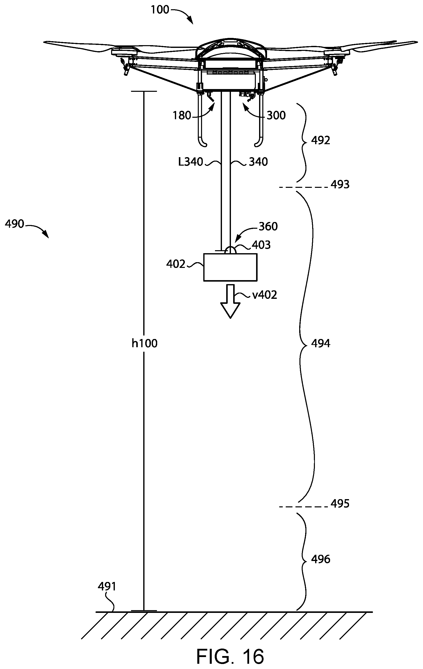 Patent US12351339 Figure 15 – Carriage for an unmanned aerial vehicle including a latch and an electronic driver to move a locking shaft latch