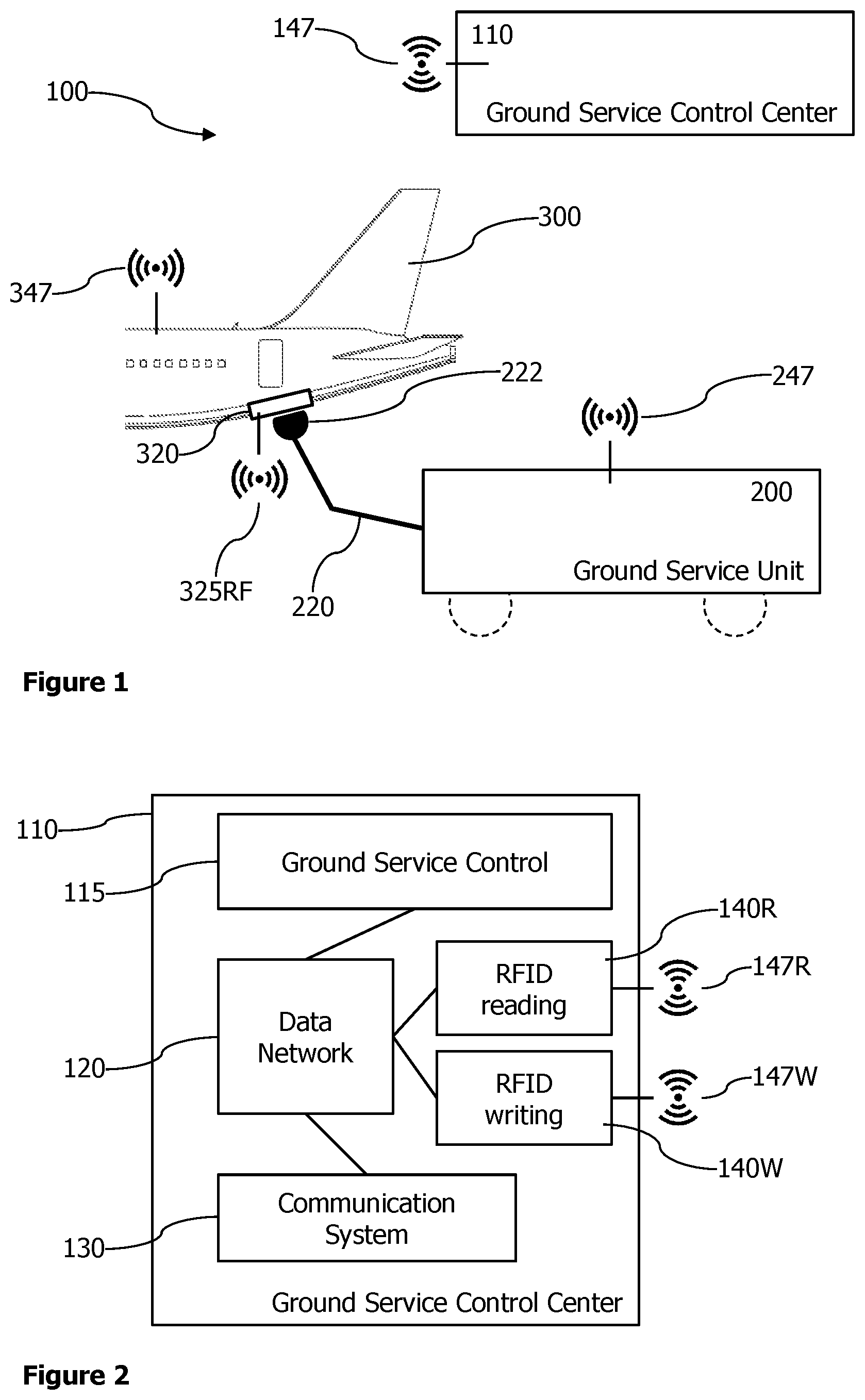 Patent US12351343 — Method for autonomous servicing of an aircraft, and a service panel, aircraft and system providing for autonomous servicing of an aircraft — Figure 1