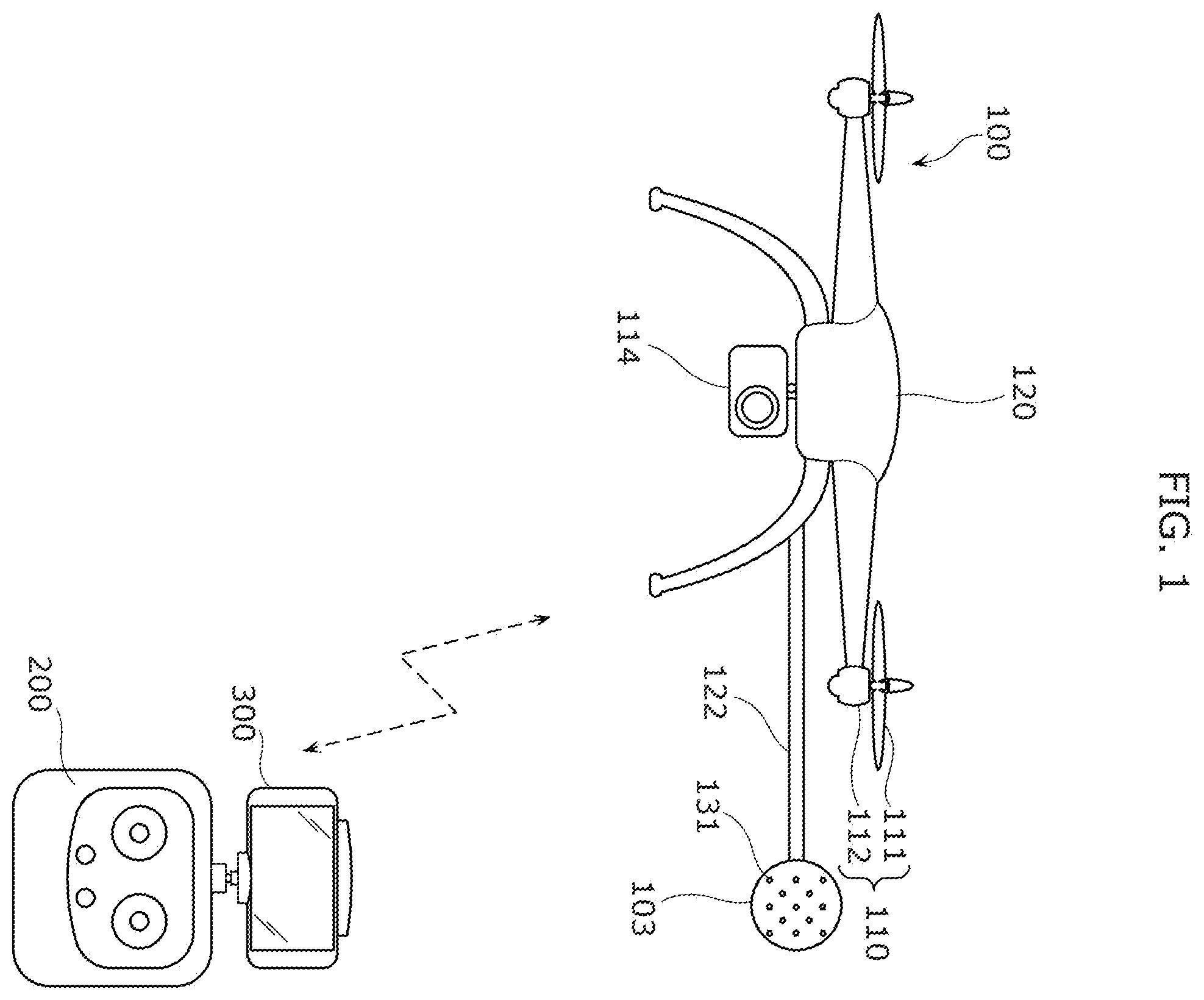 Patent US12351347 Figure 1 – Unmanned aircraft