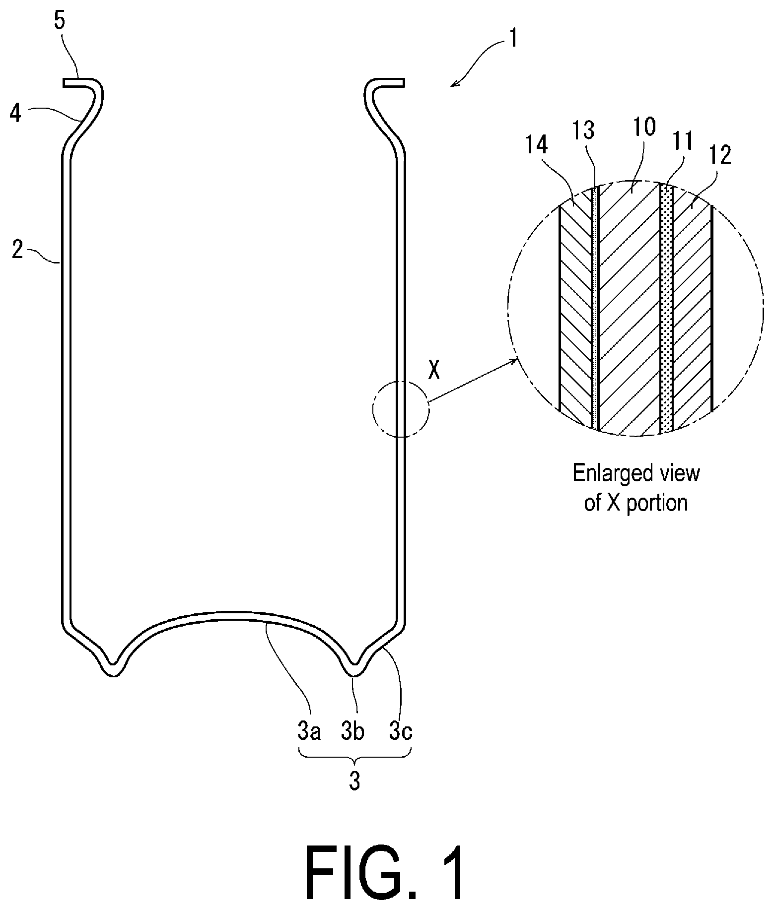Patent US12351364 — Seamless can and resin-coated metal sheet for forming seamless can — Figure 1