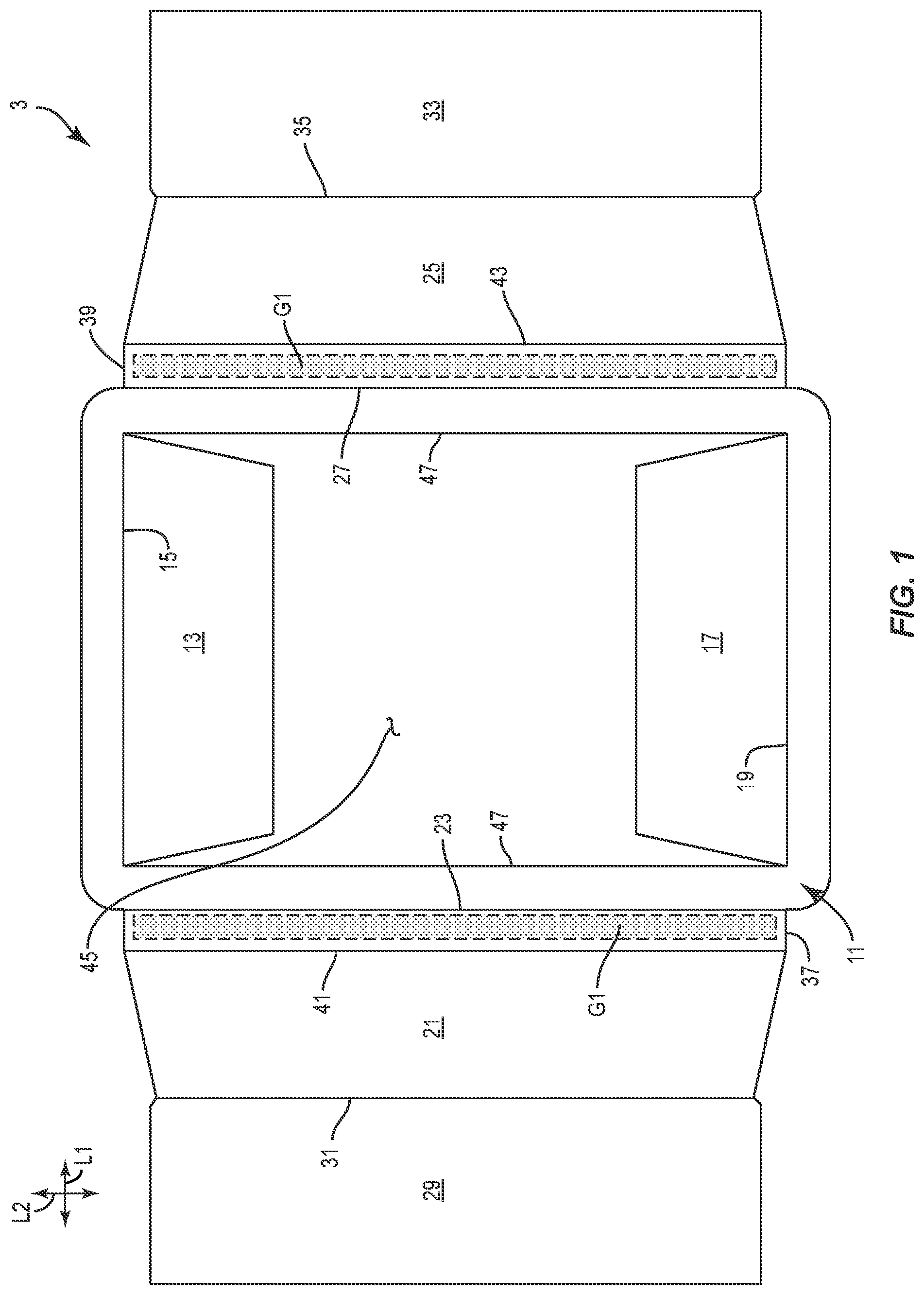 Patent US12351370 Figure 1 – Container with liner
