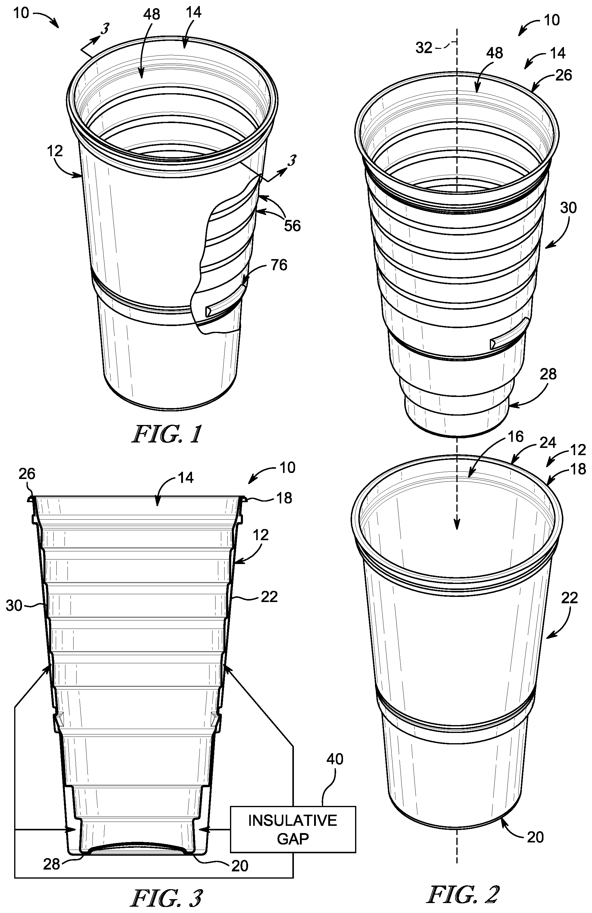 Patent US12351382 — Beverage container — Figure 1