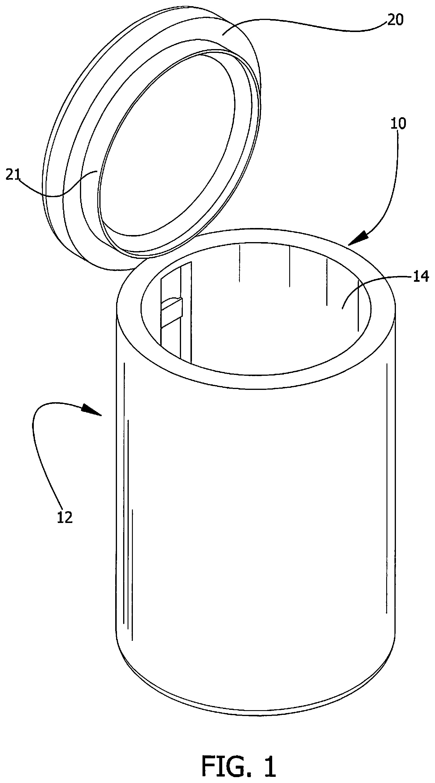 Patent US12351383 — Beverage can container — Figure 1
