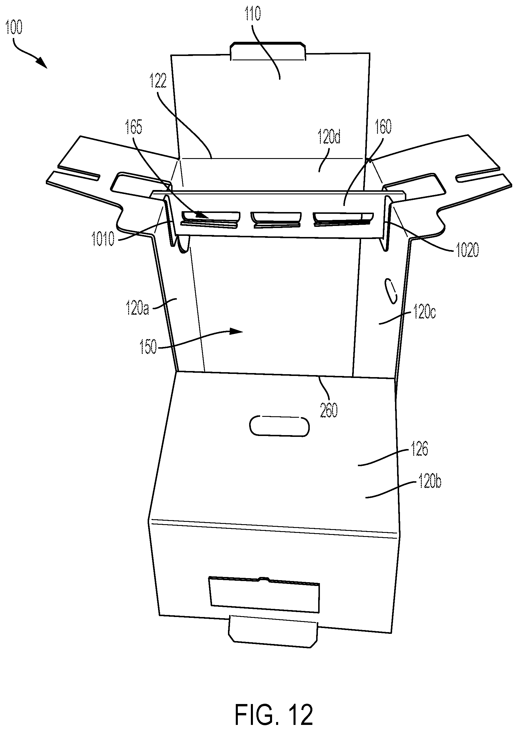 Patent US12351385 Figure 8 – Wardrobe box and hanger support member therefor