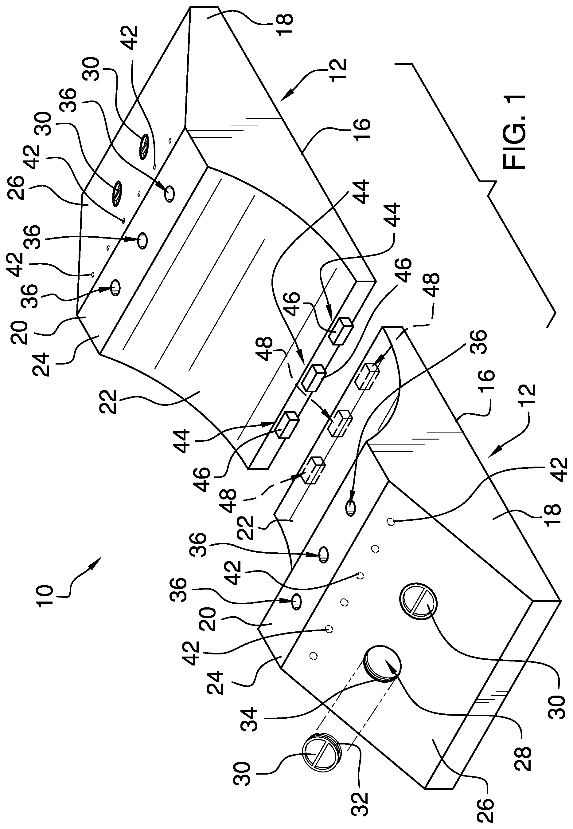 Patent US12351387 — Anchoring apparatus for buried objects — Figure 1