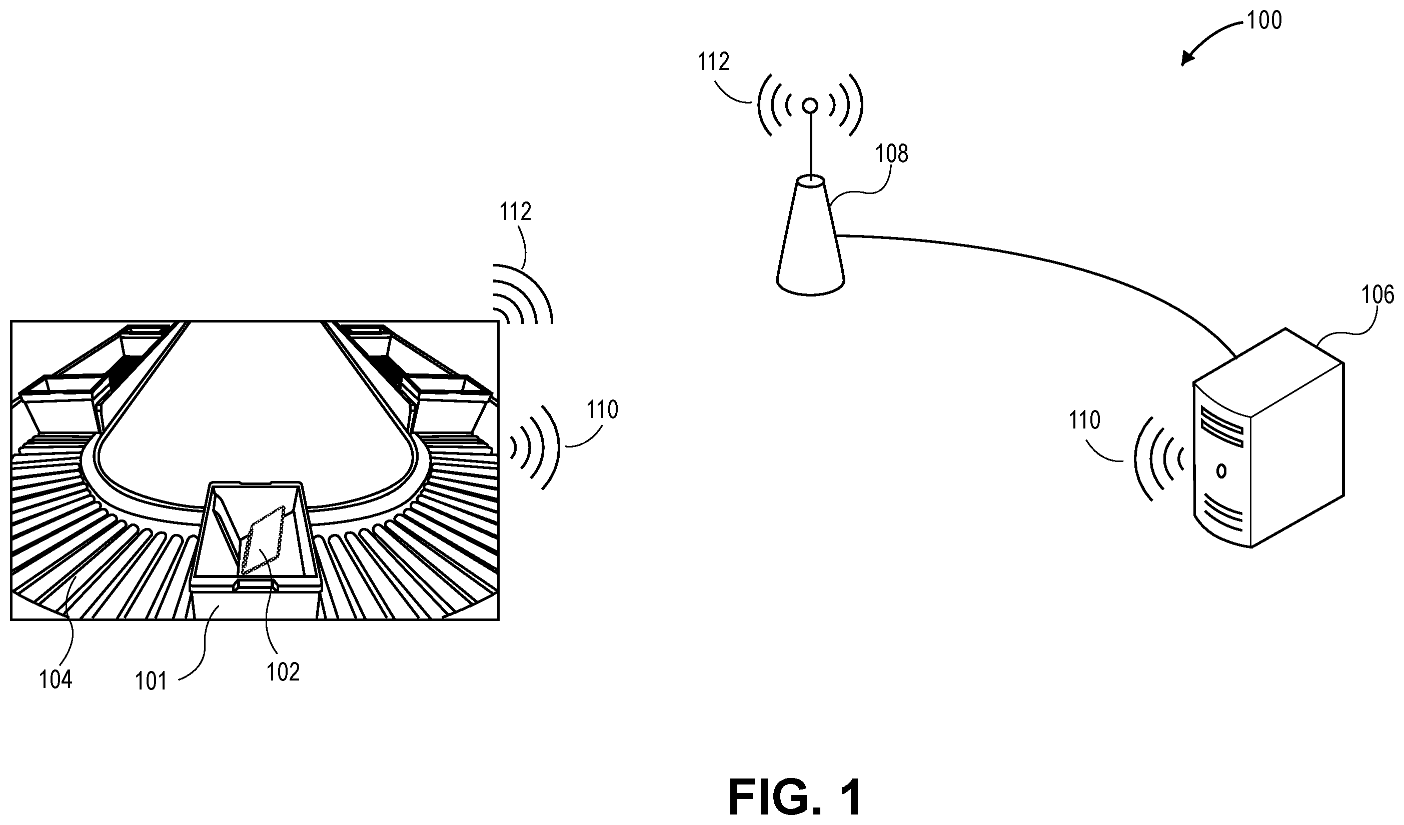 Patent US12351400 — Transport system monitoring device — Figure 1