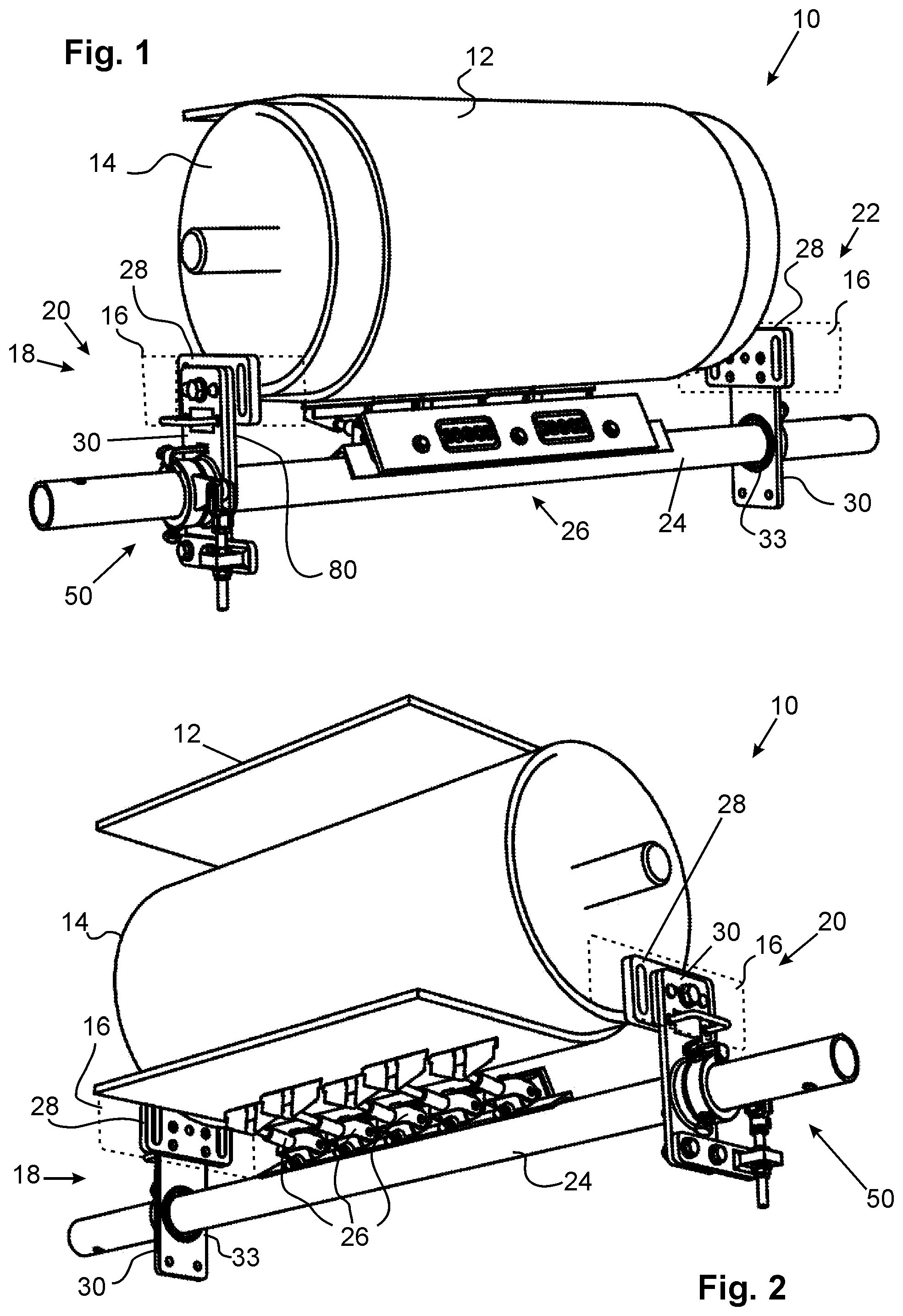 Patent US12351402 Figure 1 – Scraper with an easily replaceable scraper element