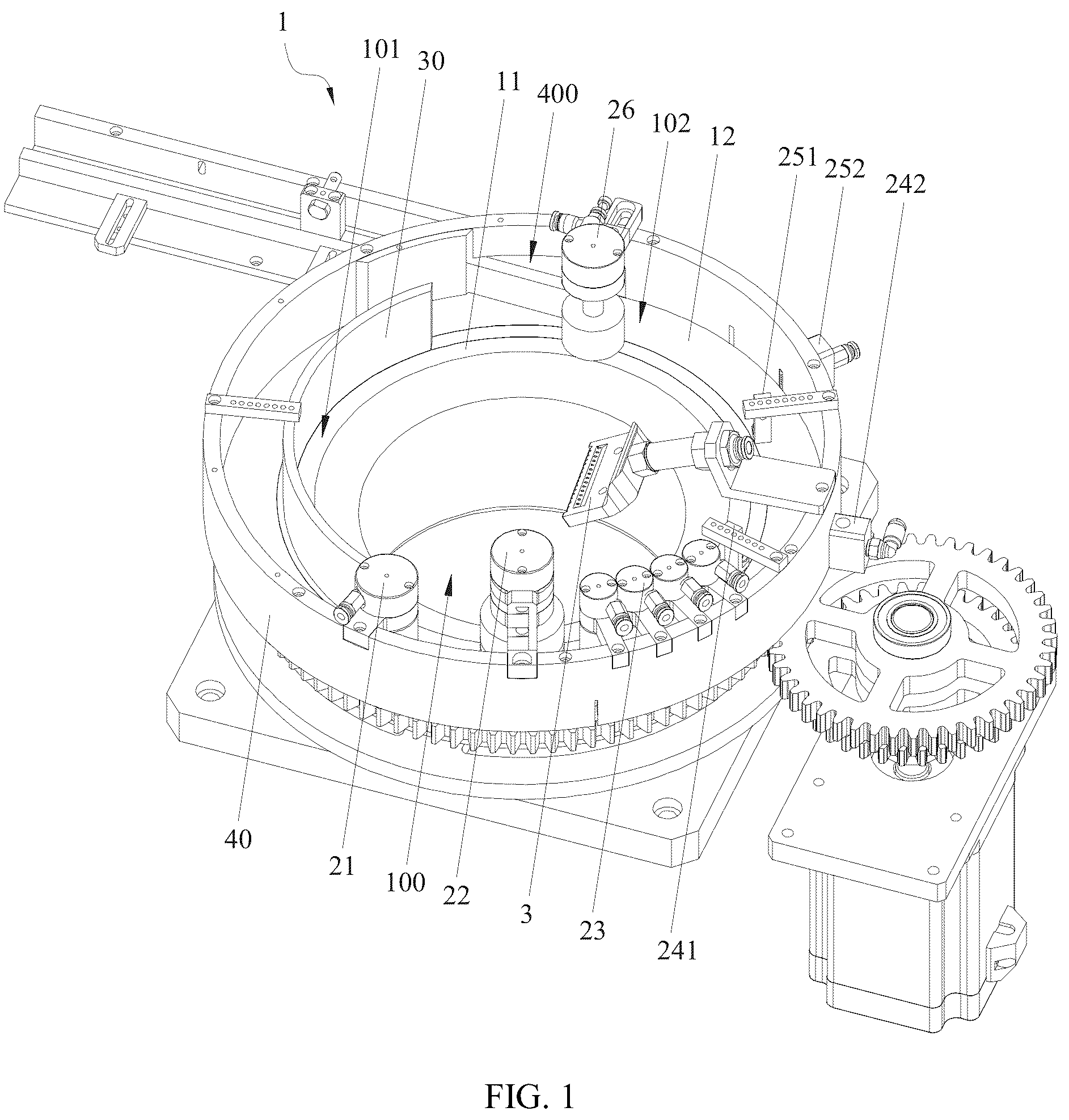Patent US12351403 — Material handling device — Figure 1