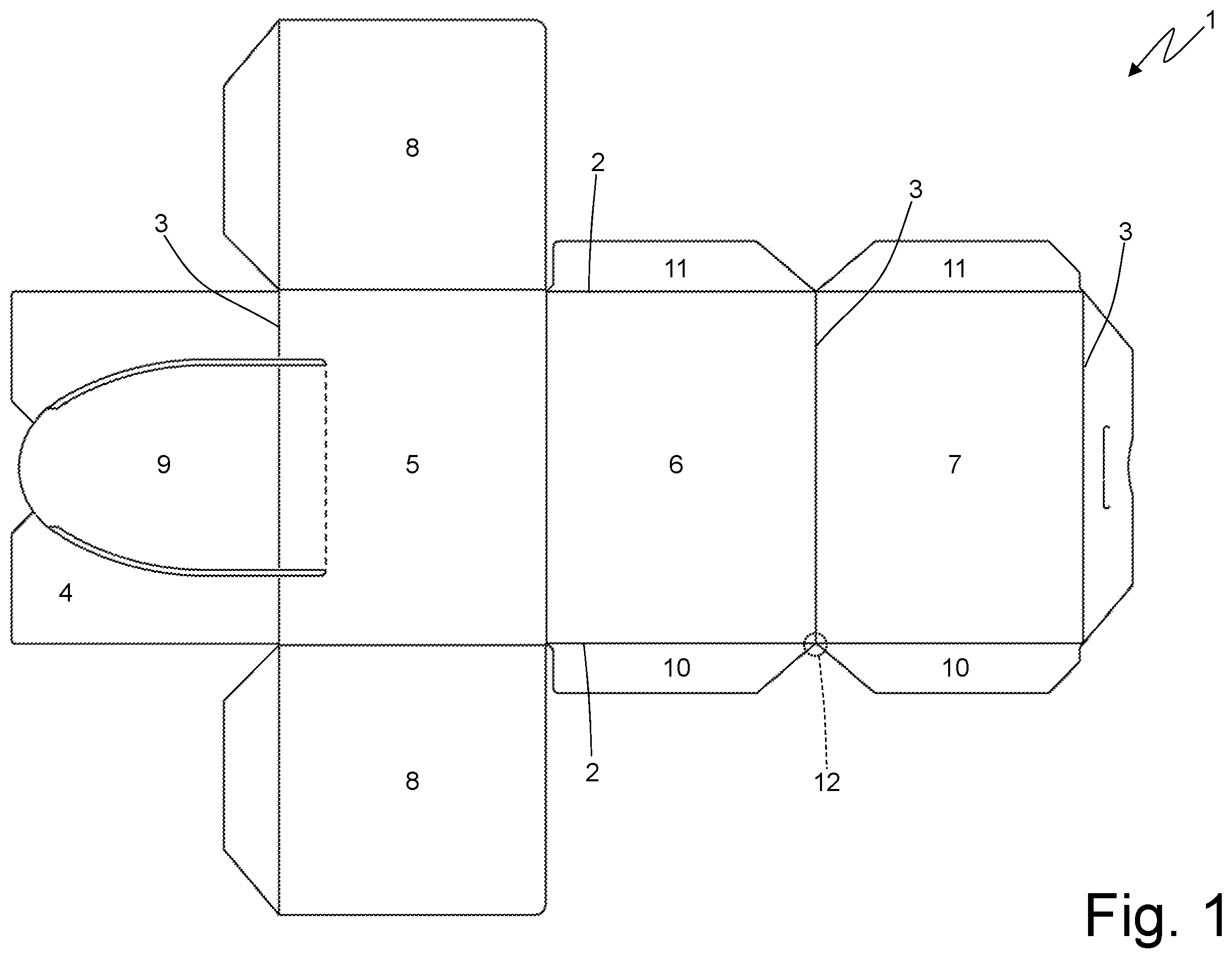 Patent US12351408 — Blank feeding unit for a packer machine and provided with a series of interchangeable hoppers — Figure 1