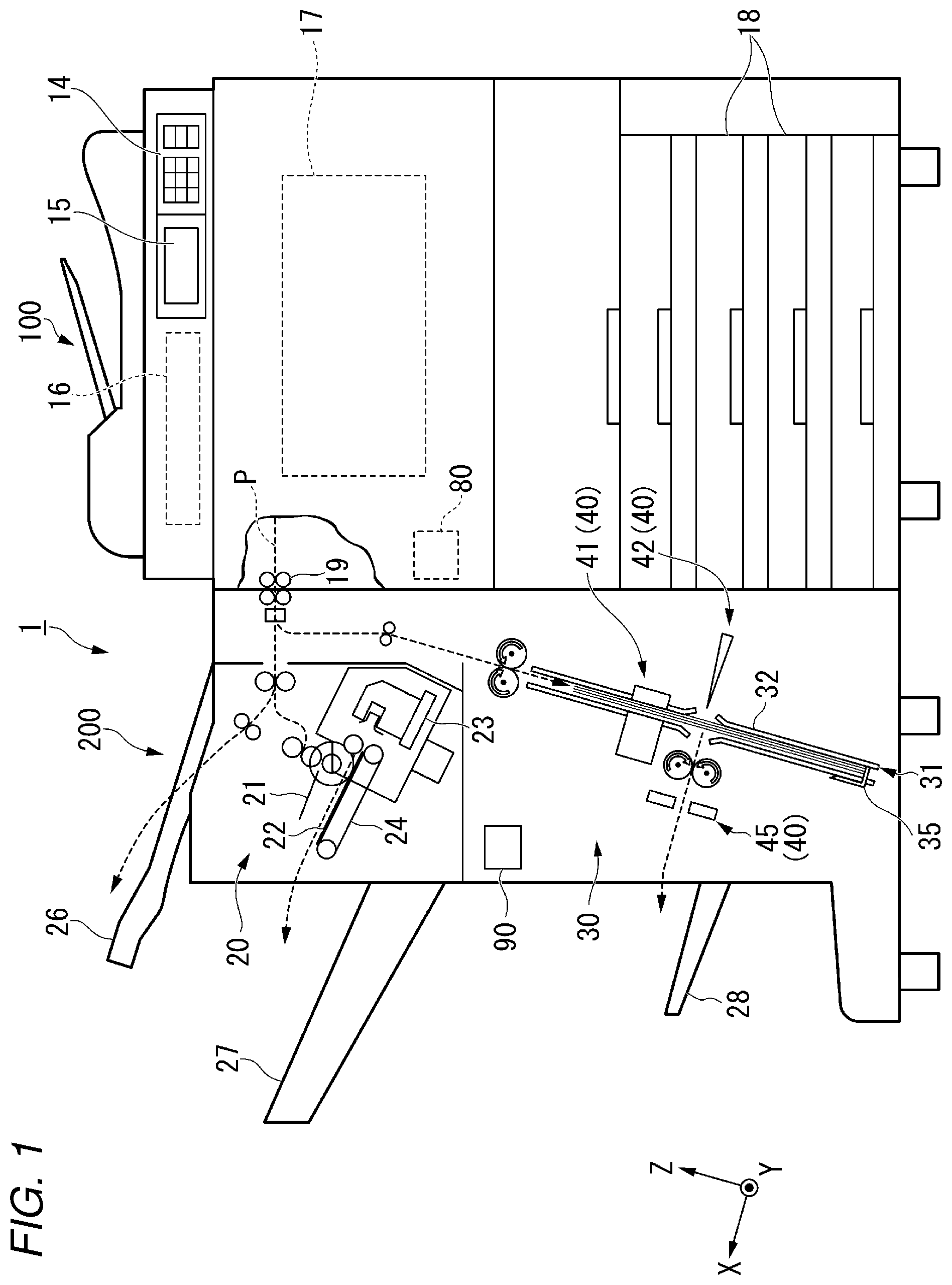 Patent US12351417 — Sheet processing device — Figure 1