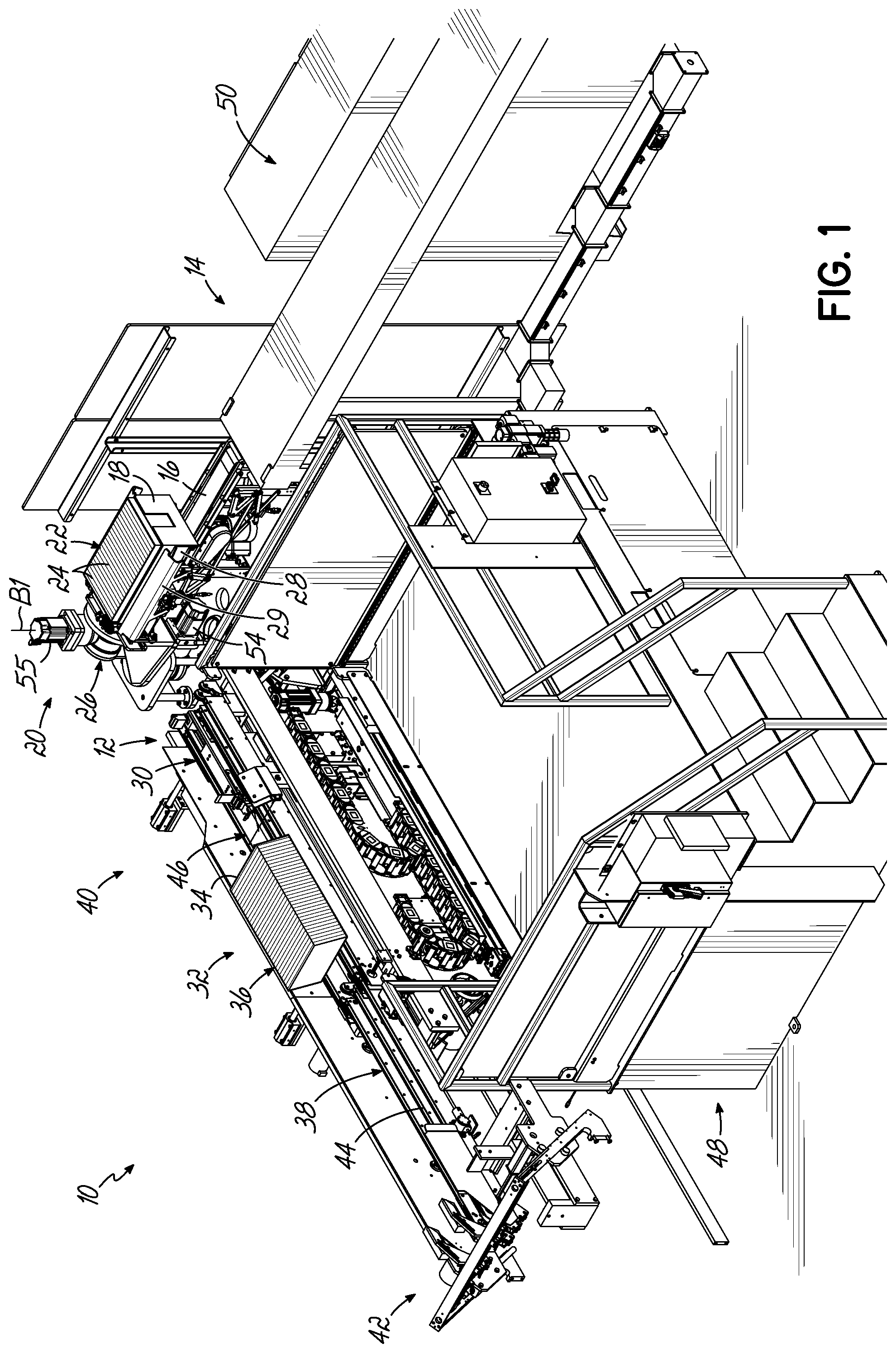 Patent US12351419 — Automatic magazine loader for supplying carton blanks to carton magazine — Figure 1