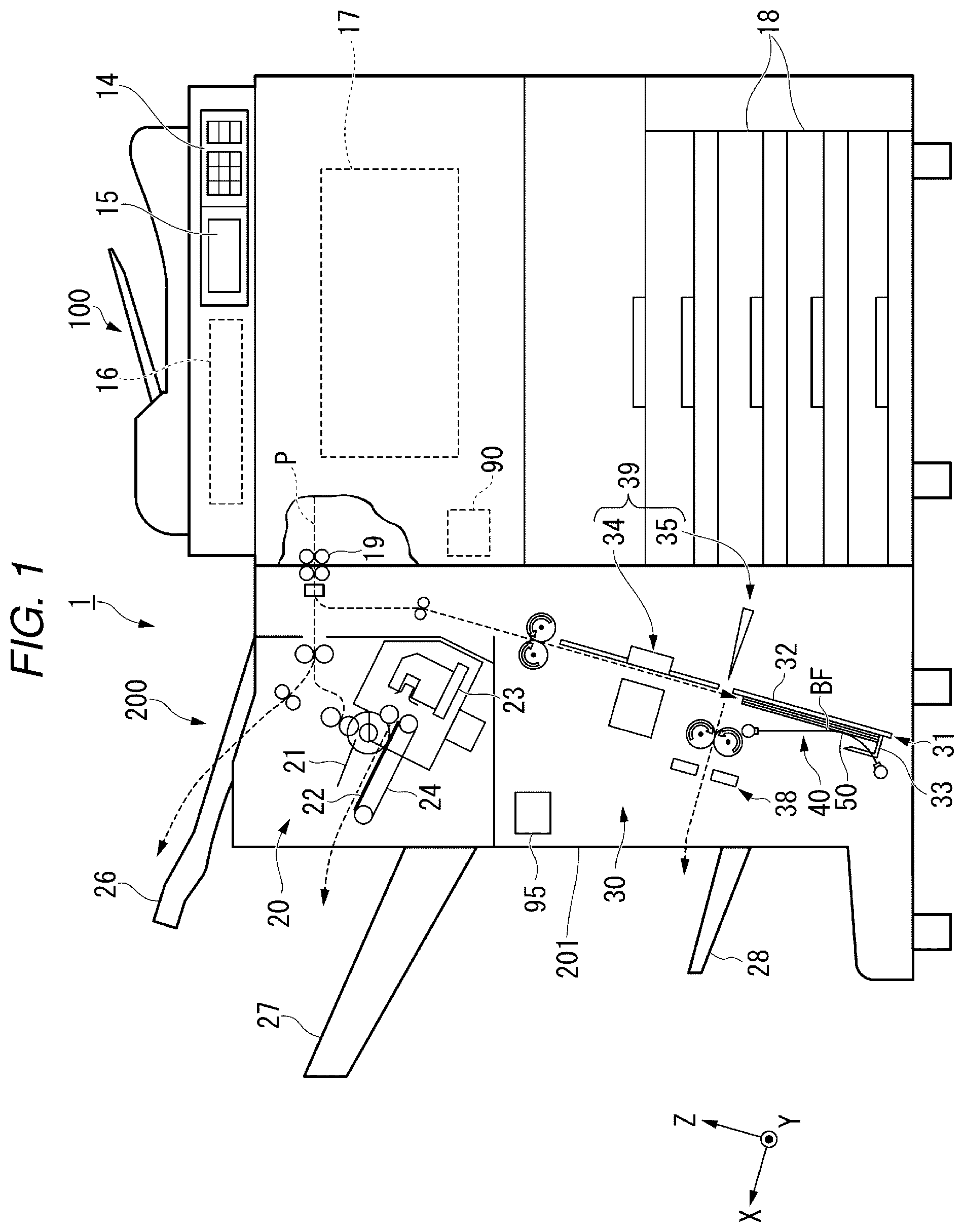 Patent US12351421 — Sheet processing device — Figure 1