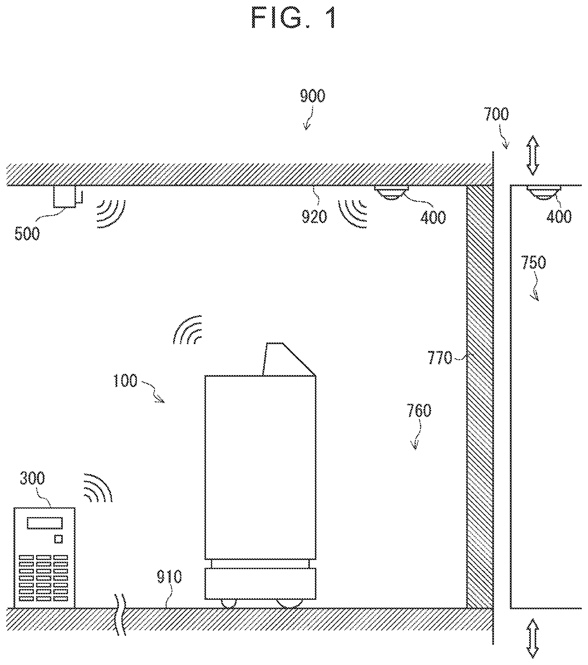 Patent US12351430 Figure 1 – Autonomous mobile system, autonomous mobile method, and autonomous mobile program