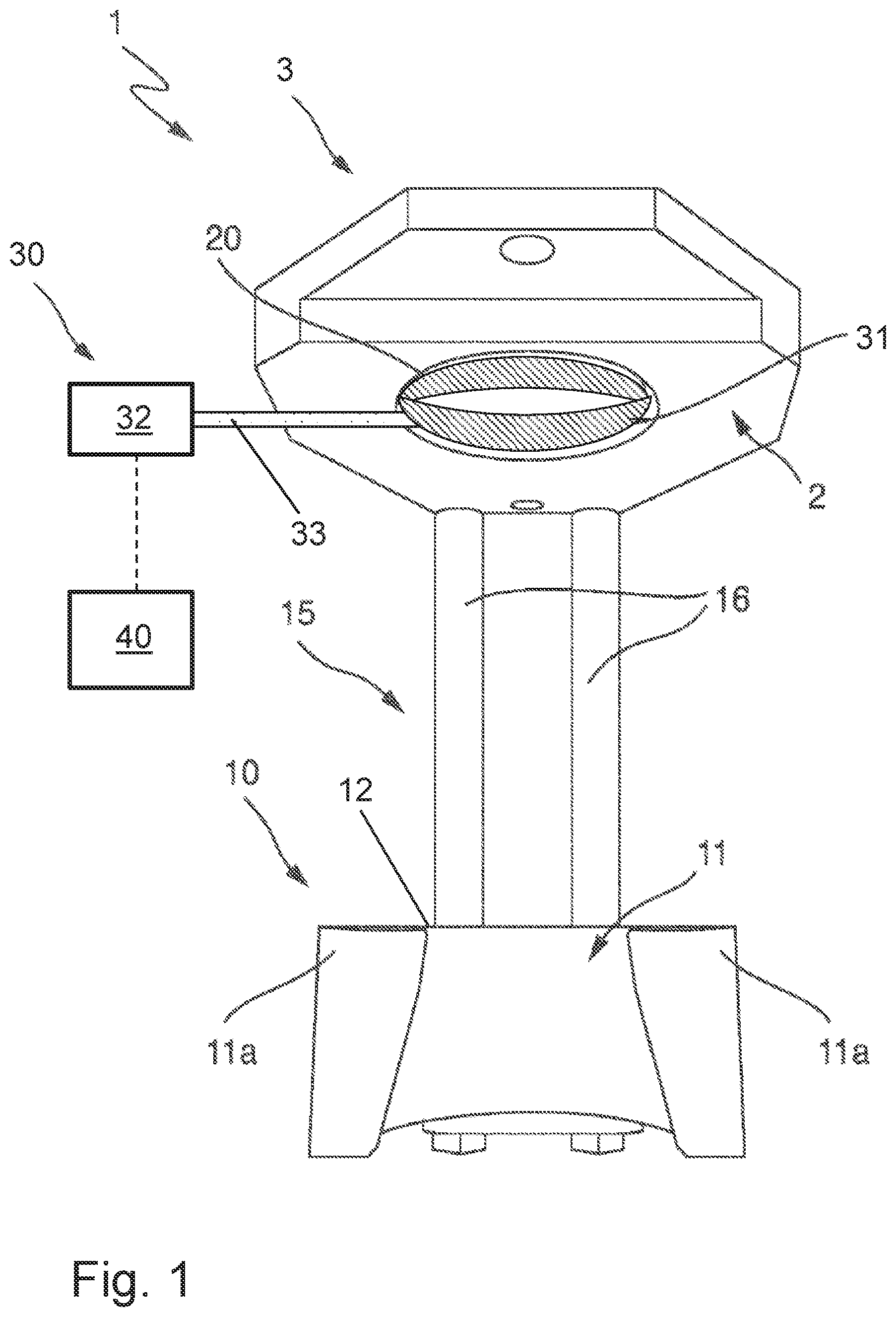 Patent US12351445 Figure 1 – Centering a container for the processing thereof