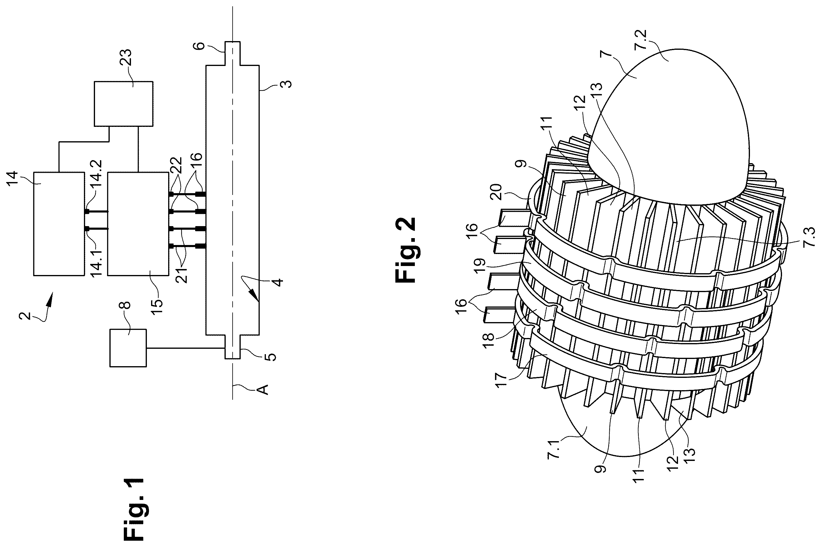 Patent US12351491 — Electrolysis cell for an electrolytic treatment of a liquid — Figure 1