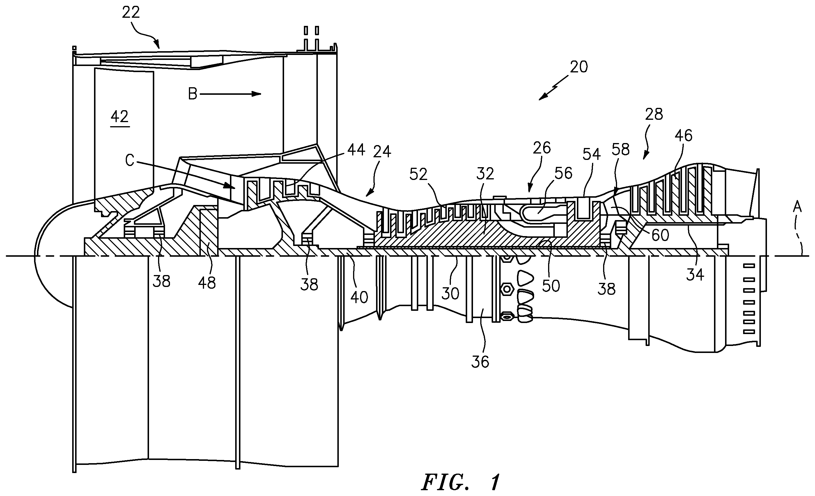 Patent US12351531 — Protective coating for ceramic matrix composites — Figure 1
