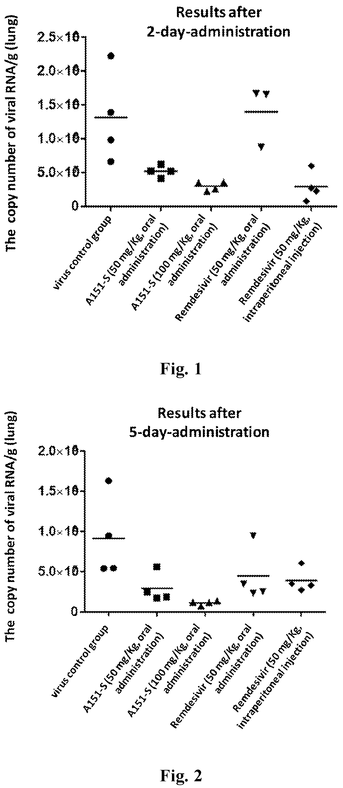 Patent US12351599 — Antiviral application of nucleoside analog or combination formulation containing nucleoside analog — Figure 1