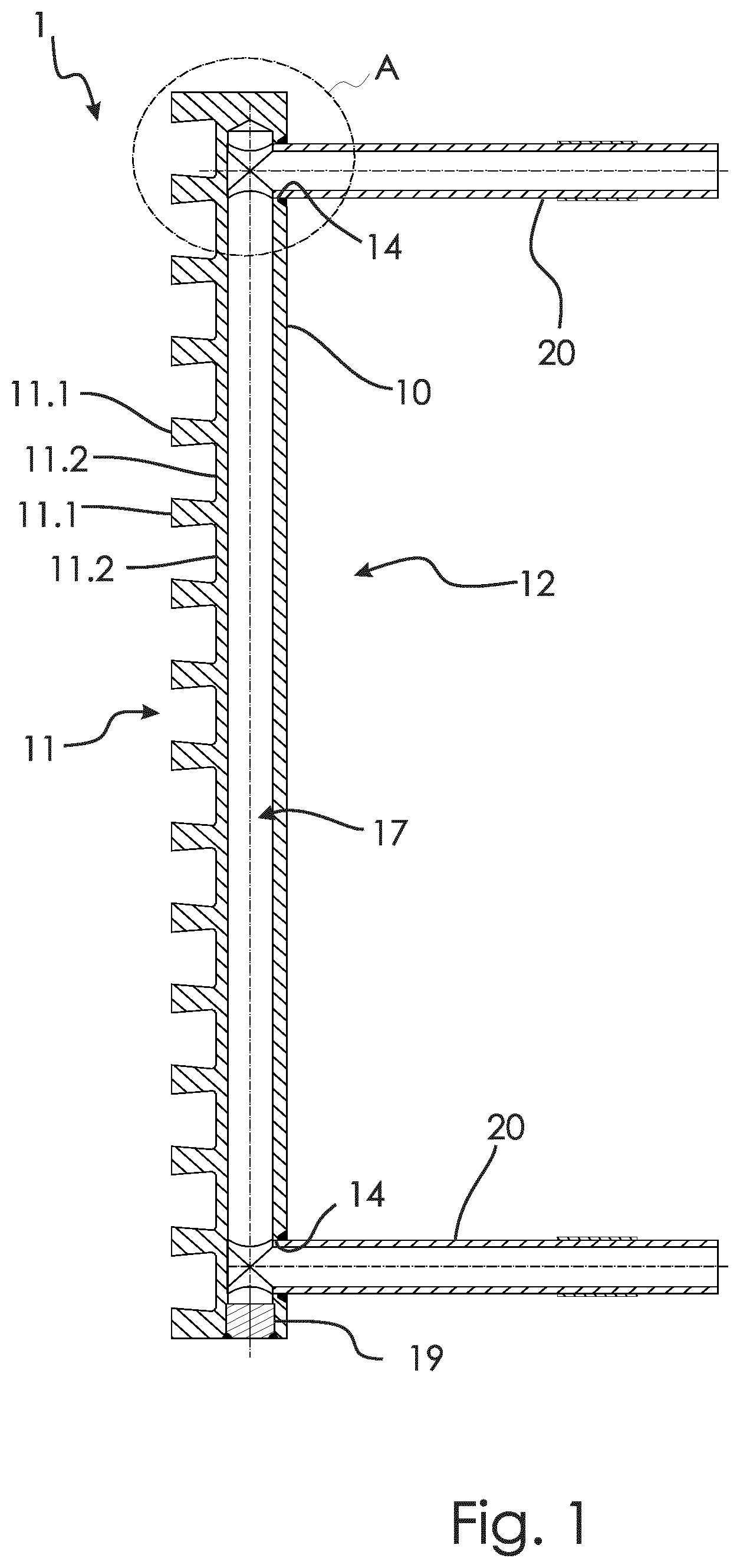 Patent US12351883 — Cooling plate for a metallurgical furnace — Figure 1
