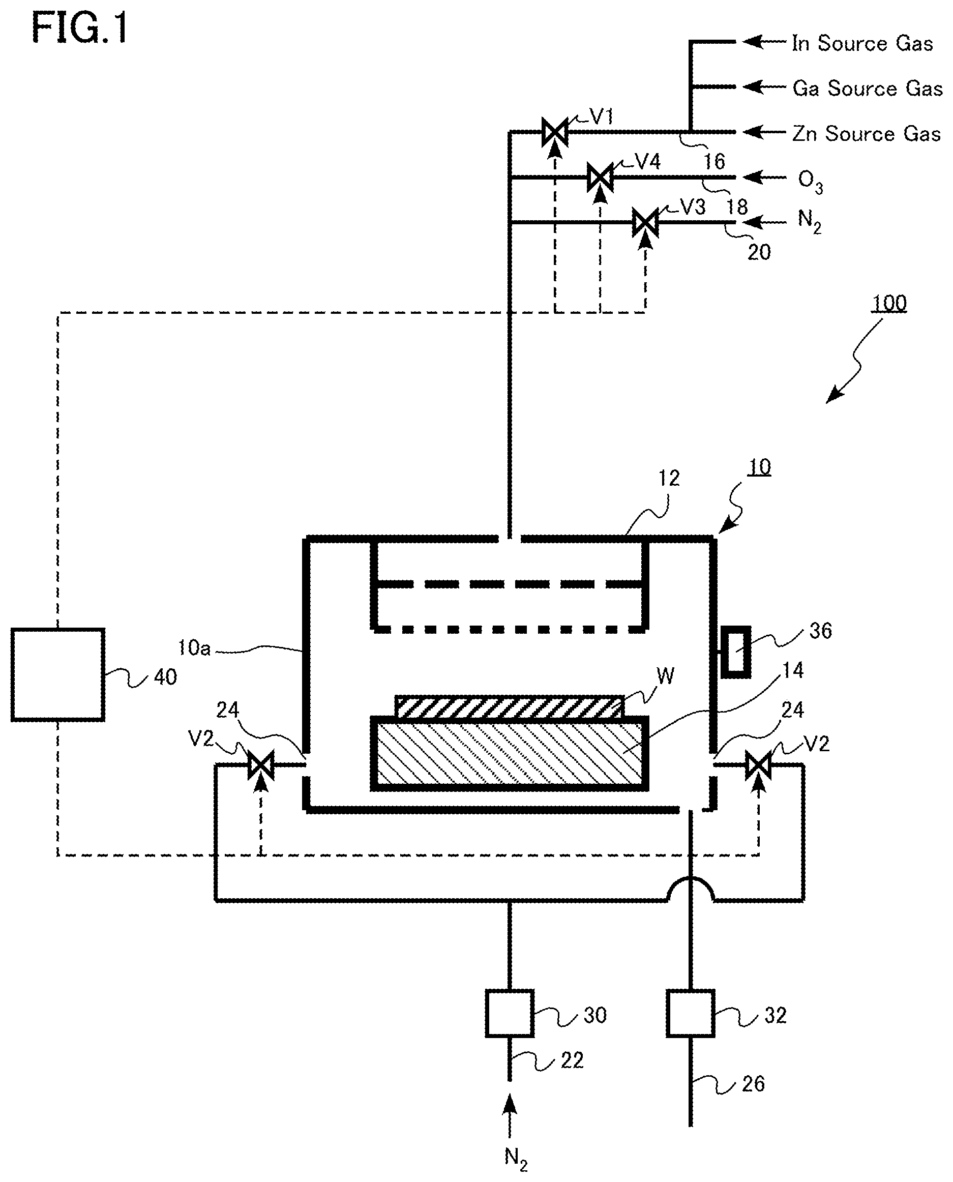 Patent US12351913 Figure 1 – Film forming apparatus and film forming method