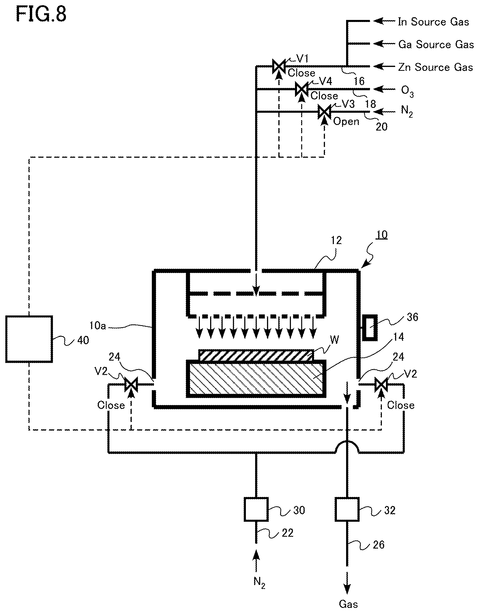 Patent US12351913 Figure 8 – Film forming apparatus and film forming method