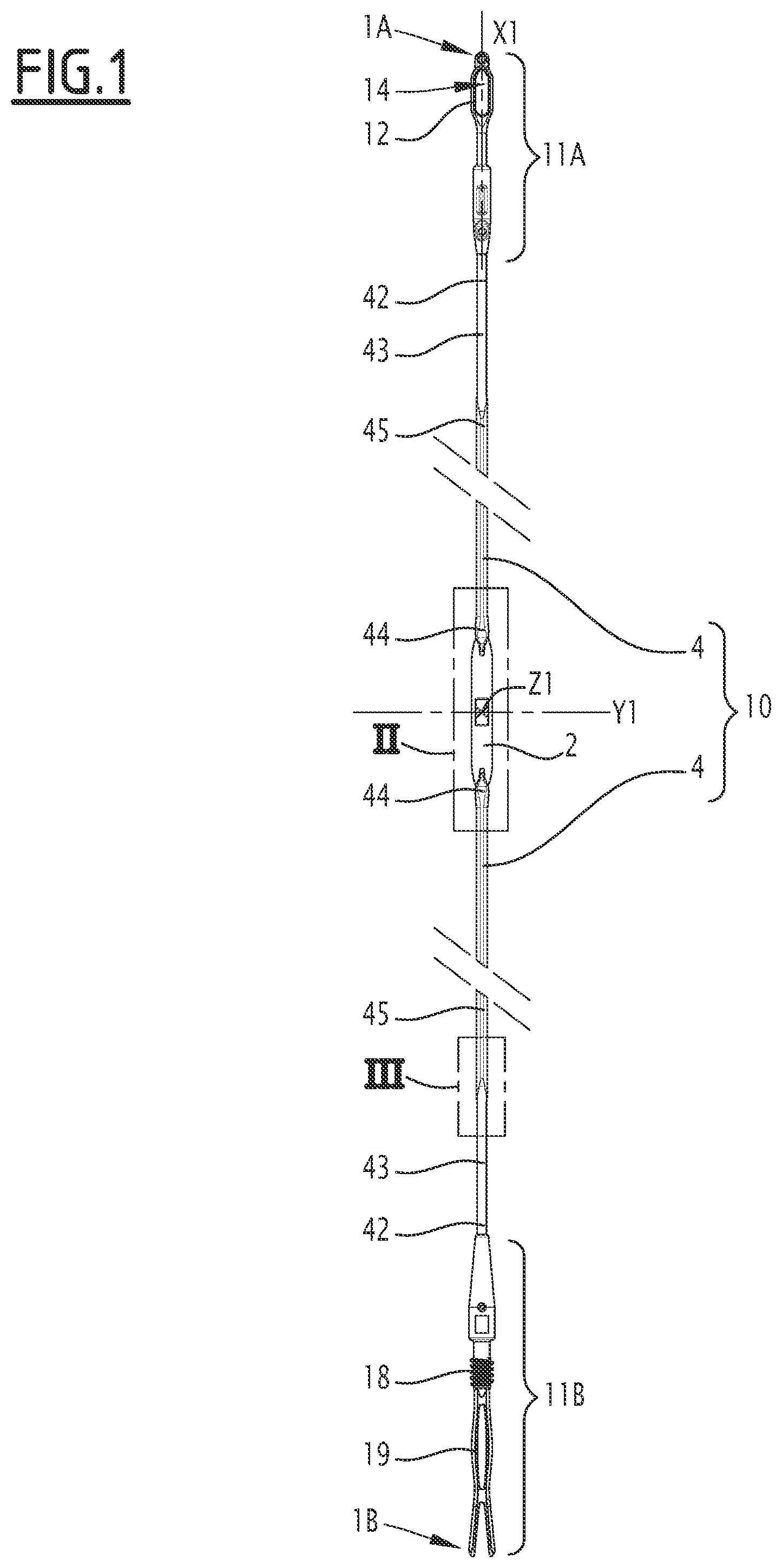 Patent US12351950 — Heddle for weaving loom and weaving loom provided with such a heddle — Figure 1