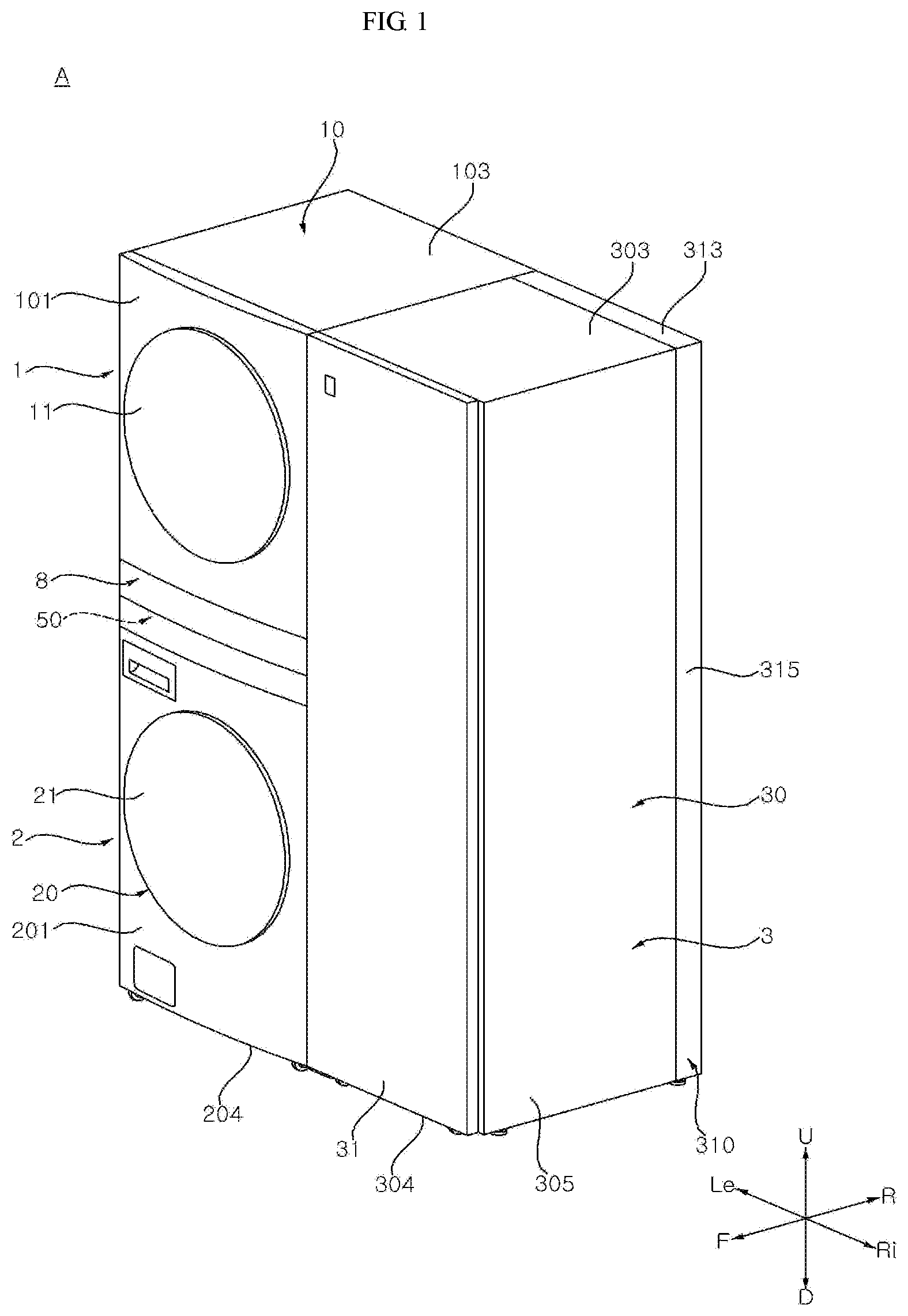 Patent US12351965 — Laundry treating apparatus — Figure 1