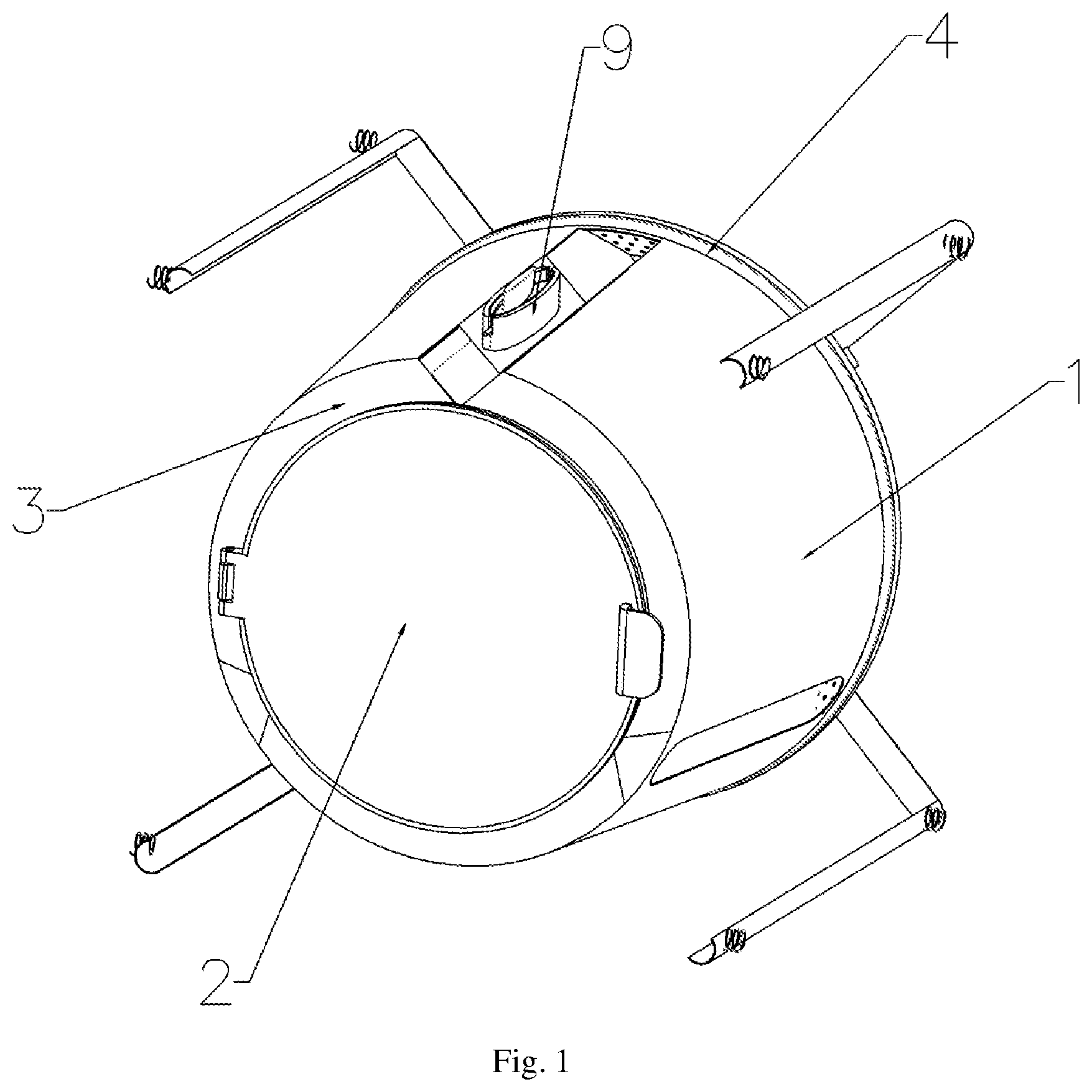 Patent US12351969 — Washing machine without an external drum — Figure 1
