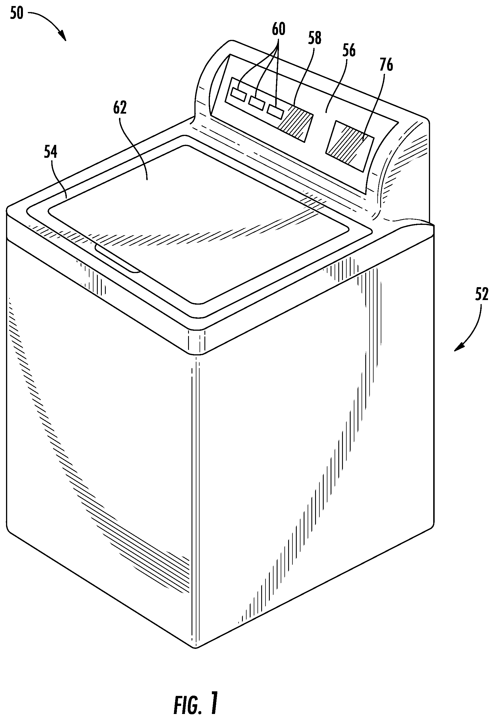 Patent US12351971 — Flexible cover member for an appliance — Figure 1