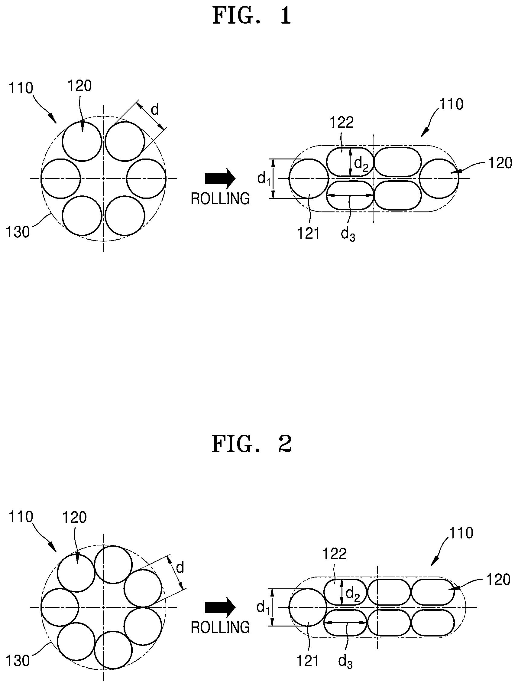 Patent US12351979 — Steel cord for tire belt ply reinforcement — Figure 1