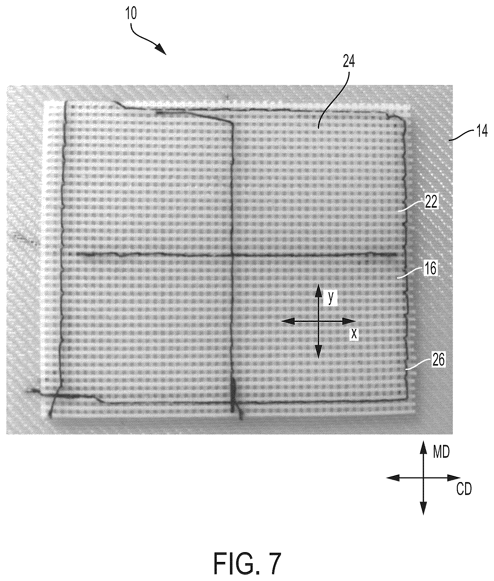 Patent US12351984 Figure 5 – Deflecting member for making fibrous structures
